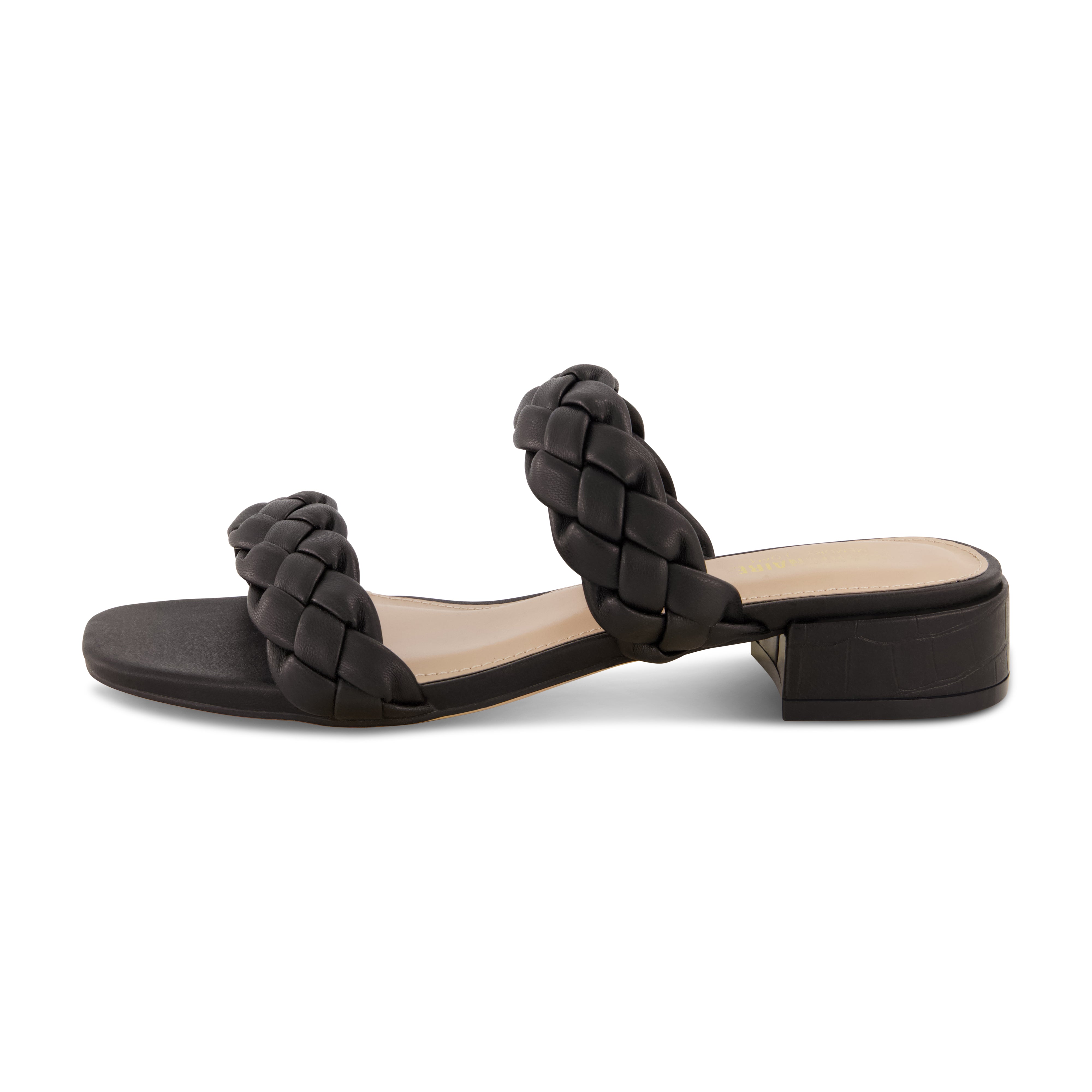 Nan Braided Two Band Dress Sandal Black