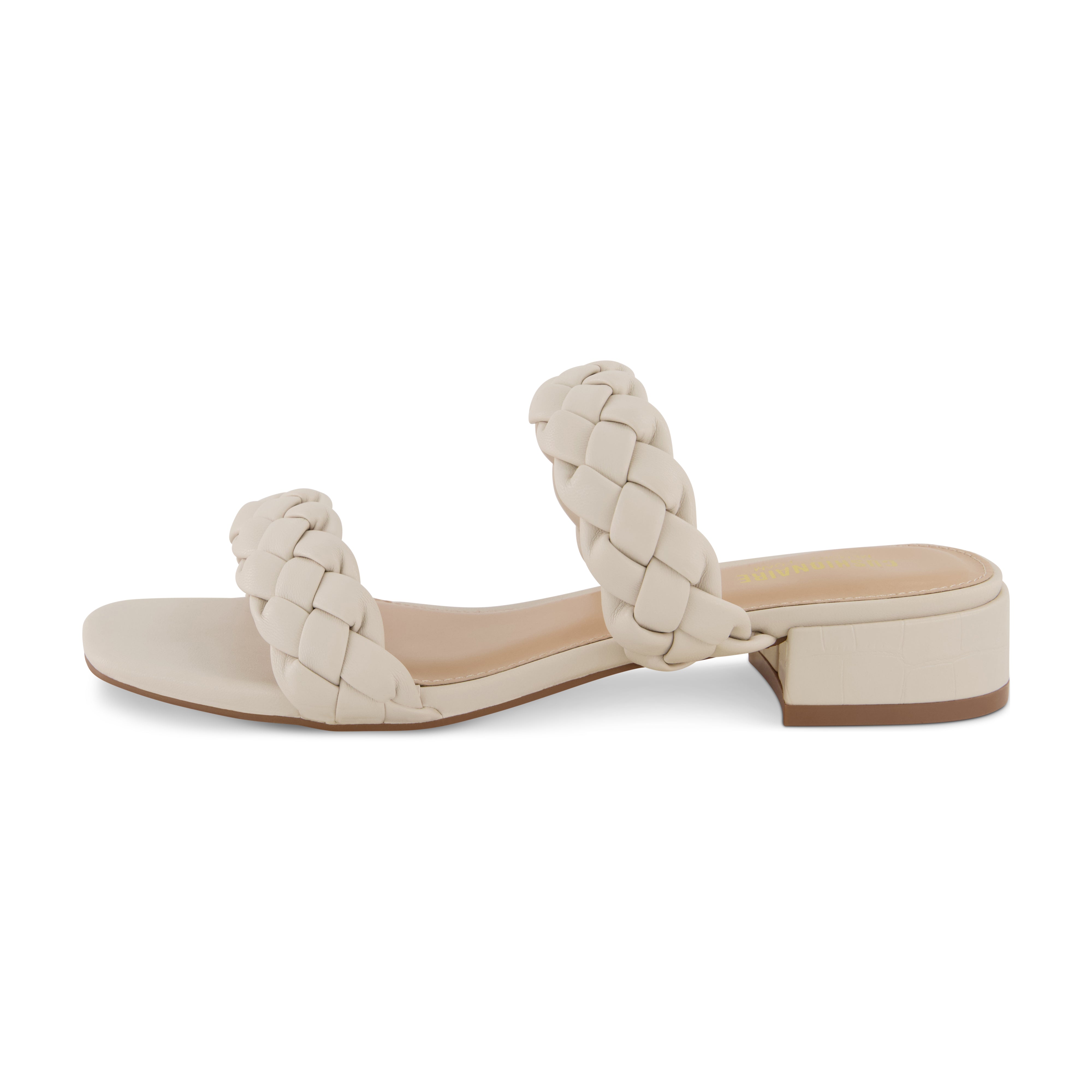 Nan Braided Two Band Dress Sandal Ivory