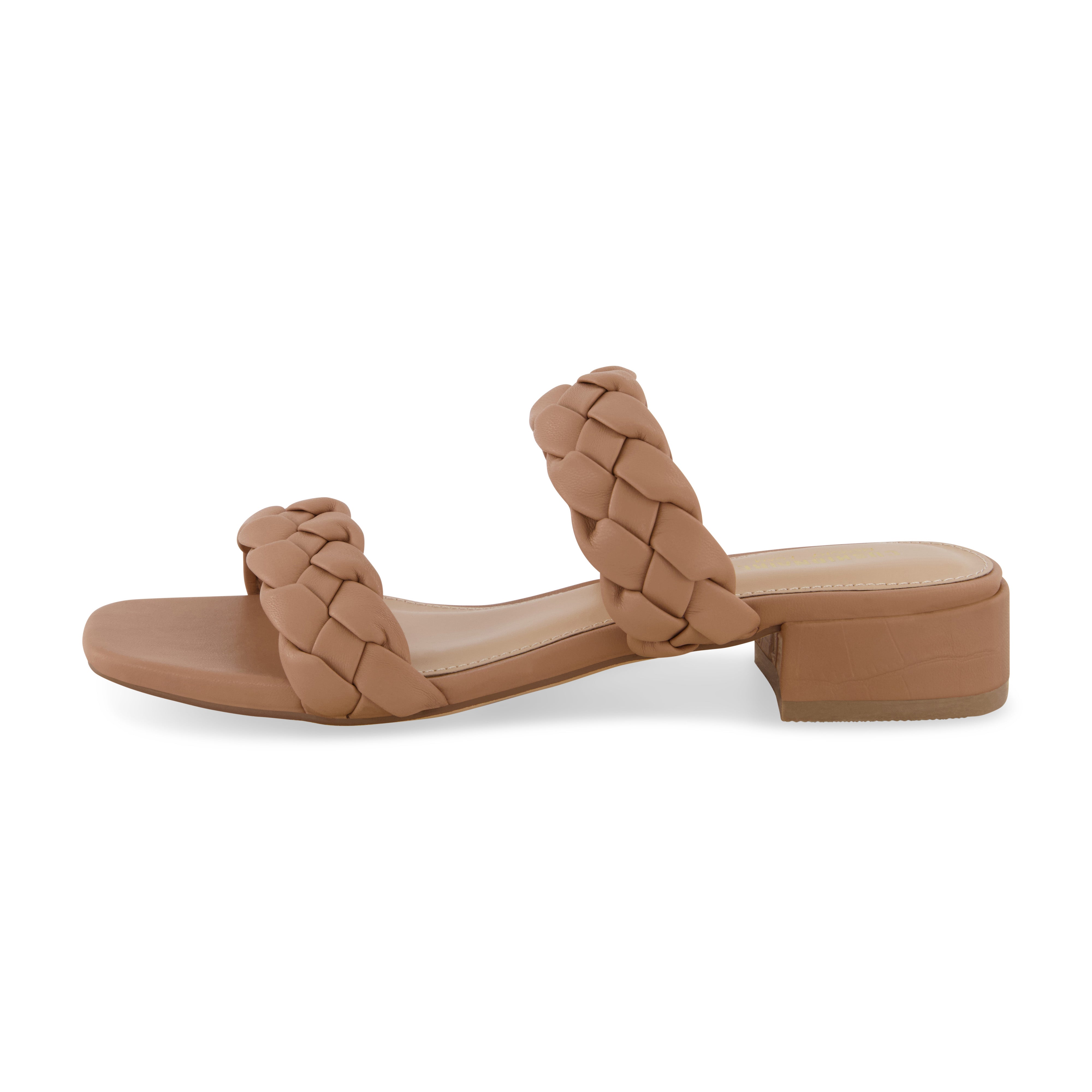 Nan Braided Two Band Dress Sandal Latte