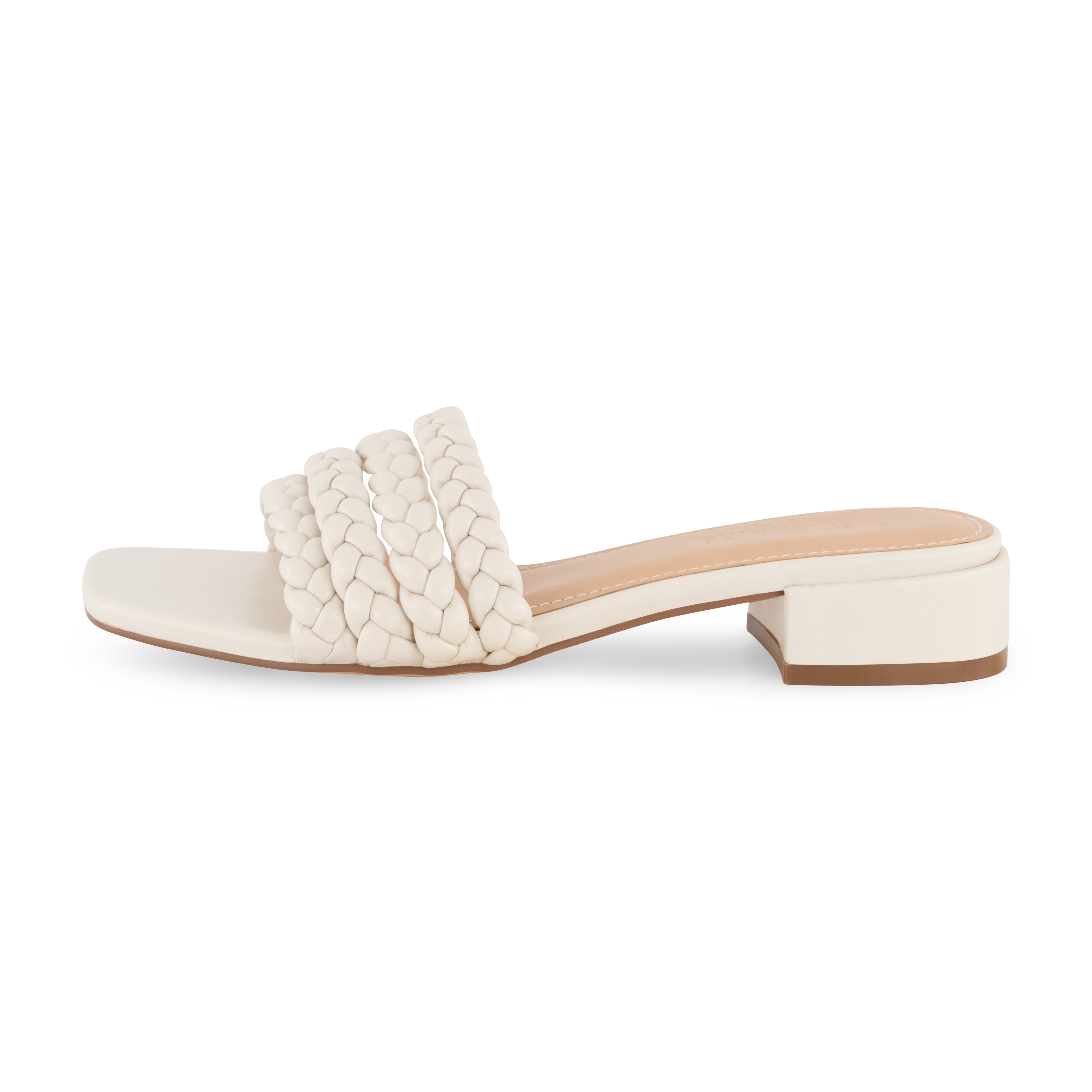 Neary Braided Block Heel Sandal Ivory