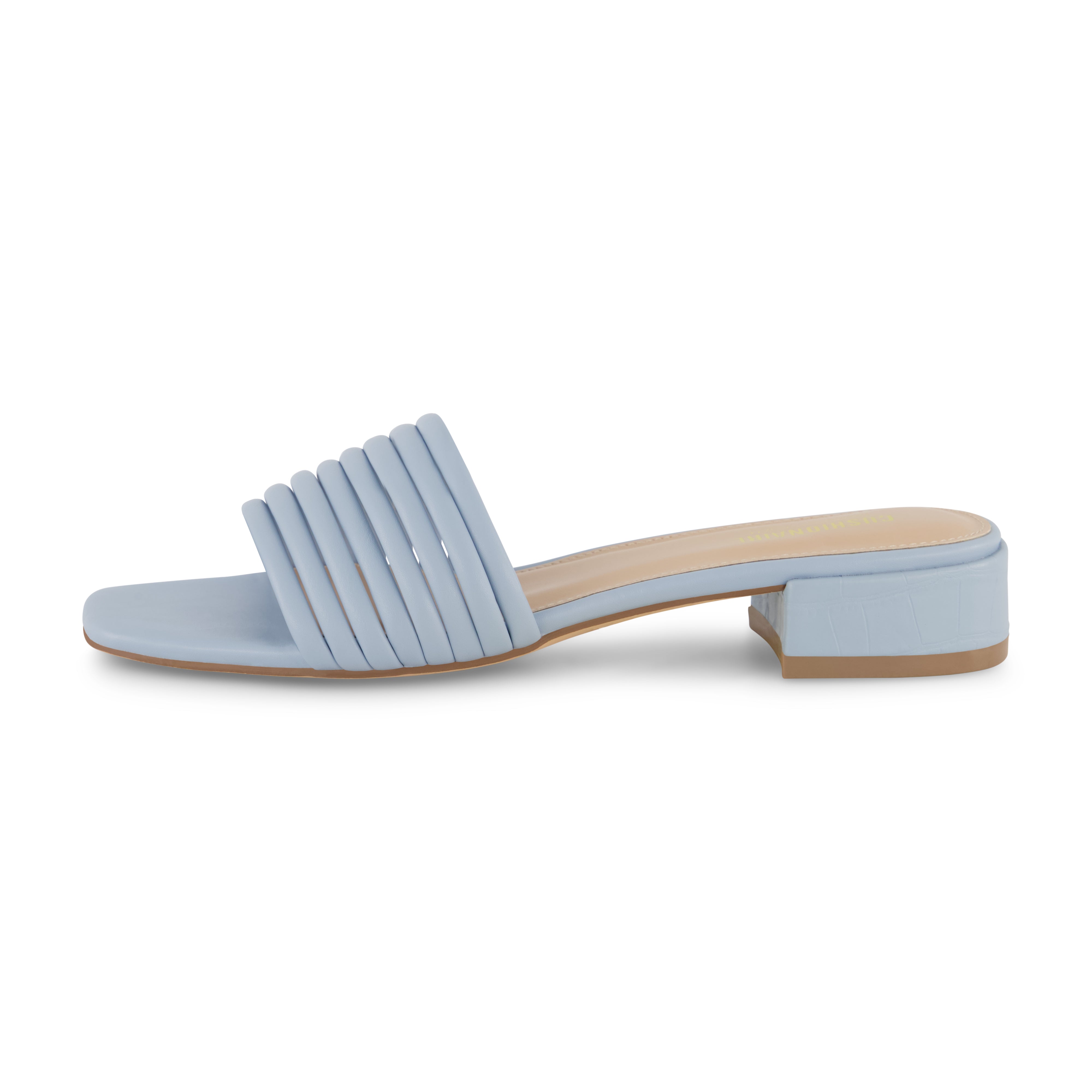 Nino Strappy Block Heeled Sandal Pale Blue