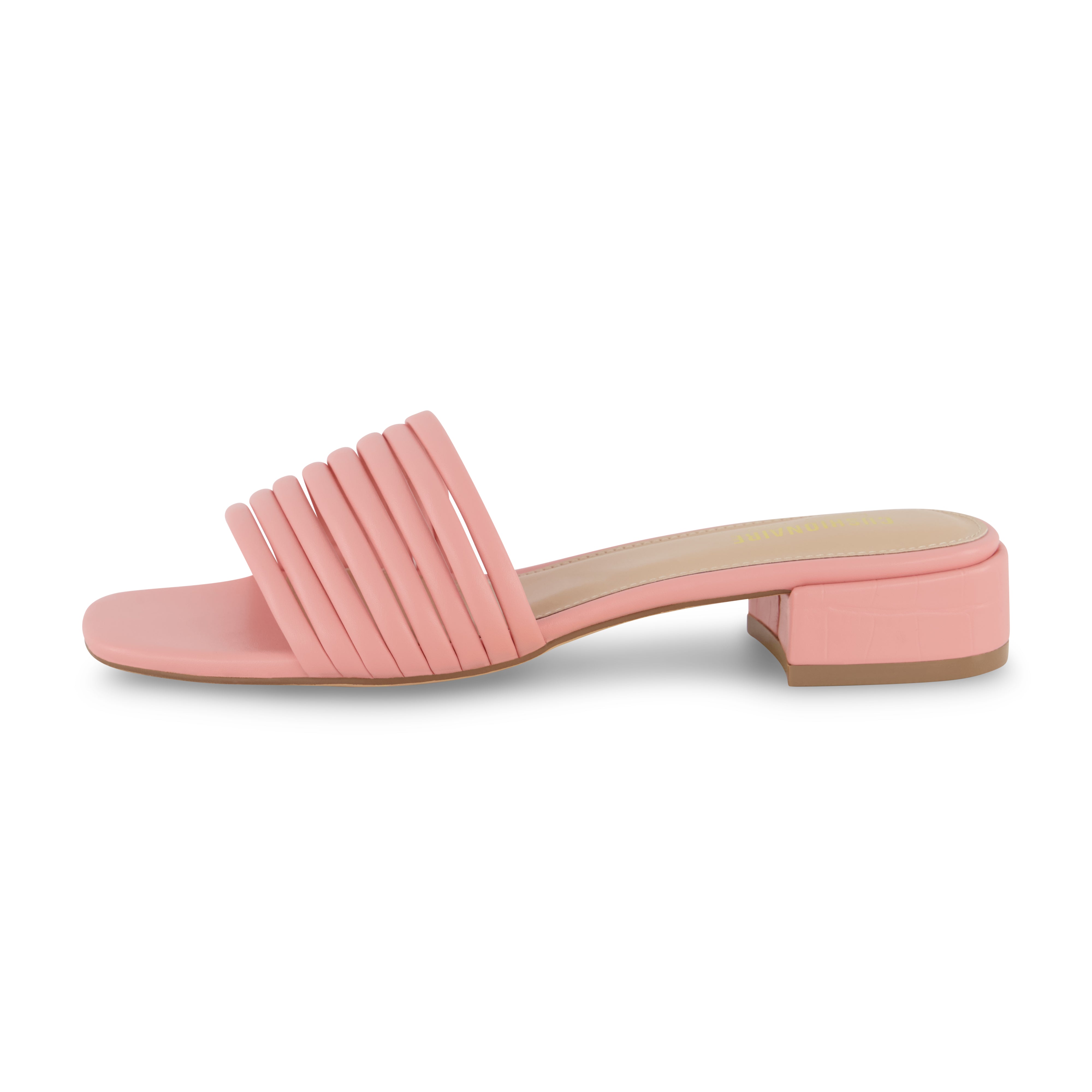 Nino Strappy Block Heeled Sandal Pink
