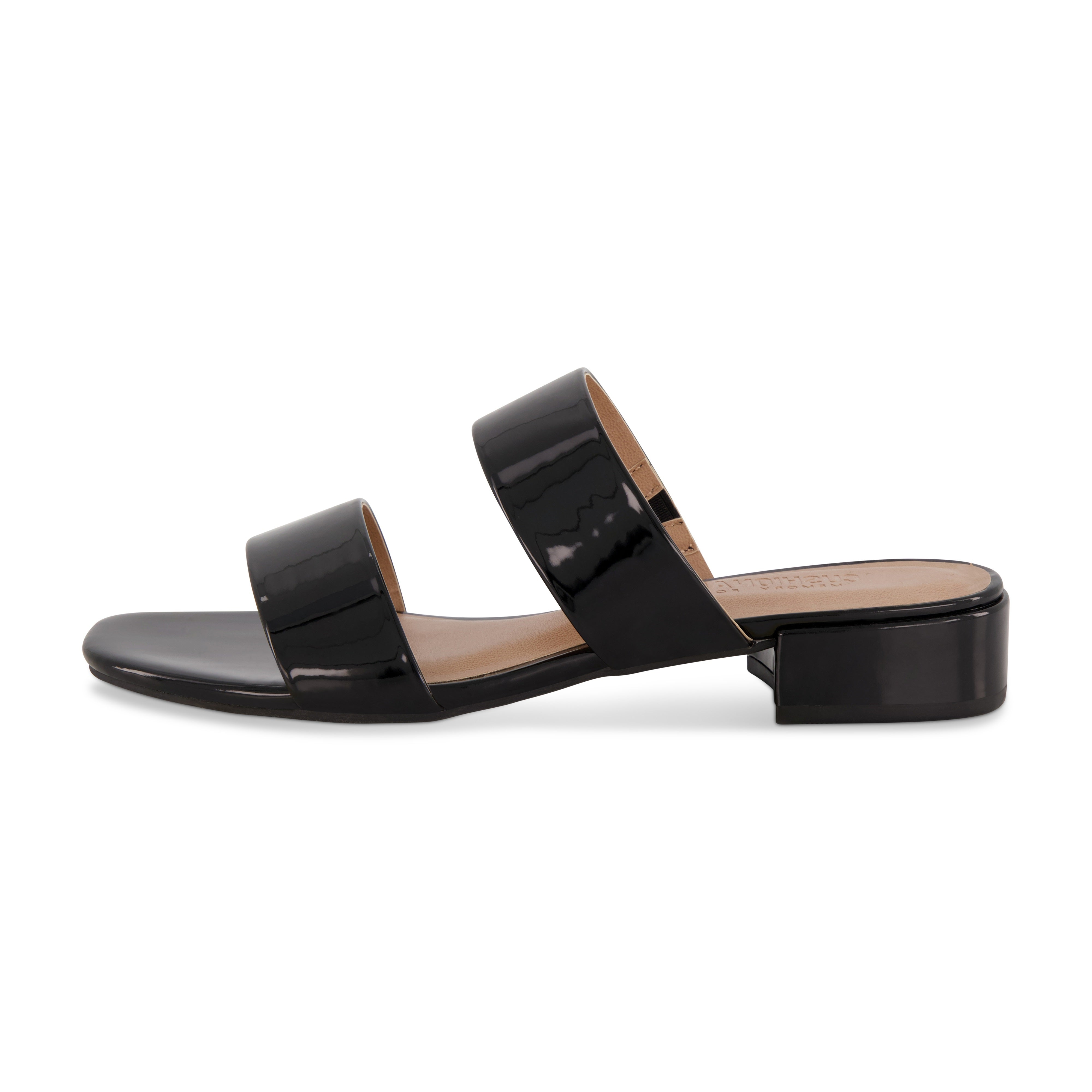Nolita Two Band Dress Sandal Black Patent