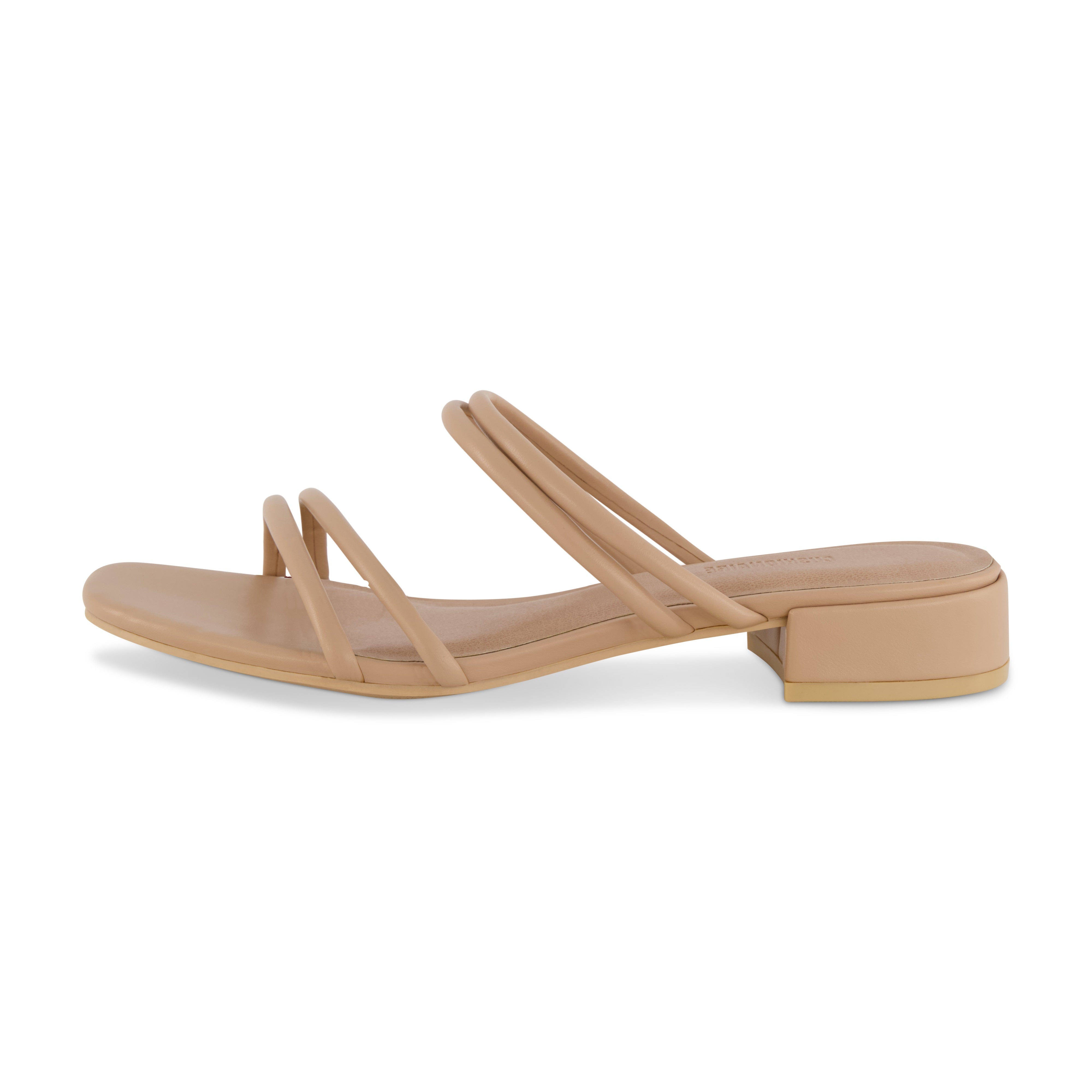 Nora Strappy Block Heel Sandal Beige