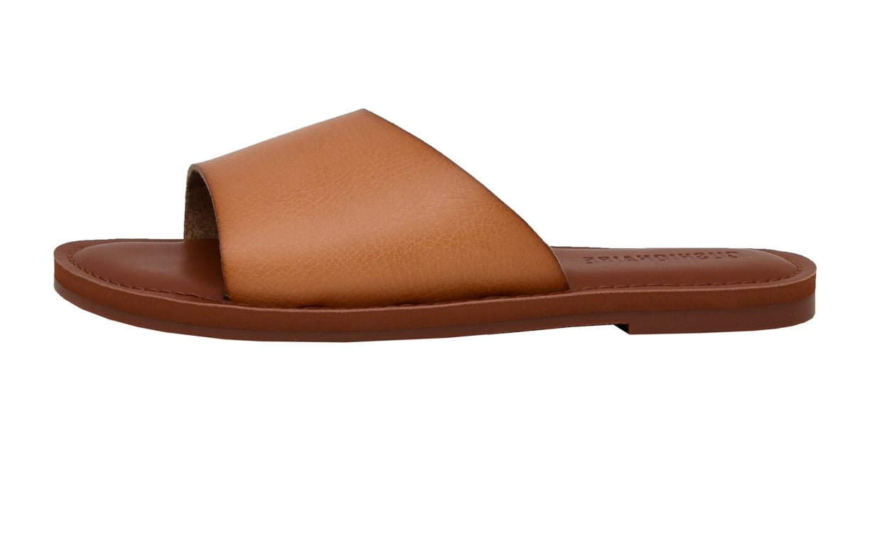 Carly One Band Slide Sandal Tan