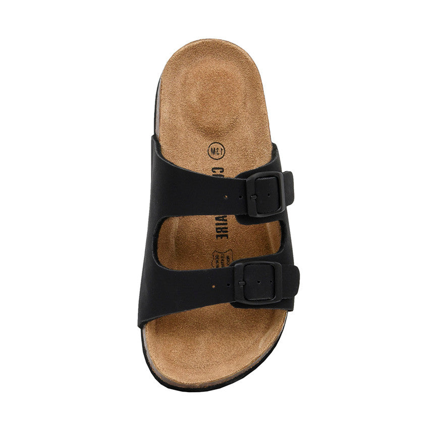 Lane Jr Cork Footbed Sandal Black