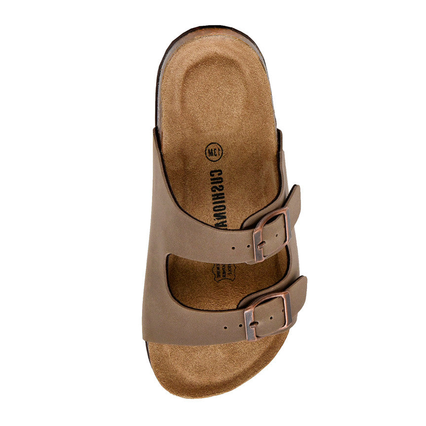 Lane Jr Cork Footbed Sandal Brown Nubuck