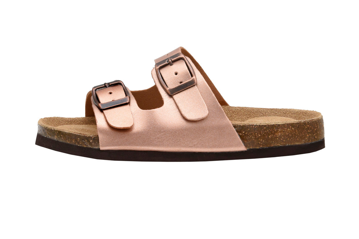 Lane Jr Cork Footbed Sandal Rose Gold