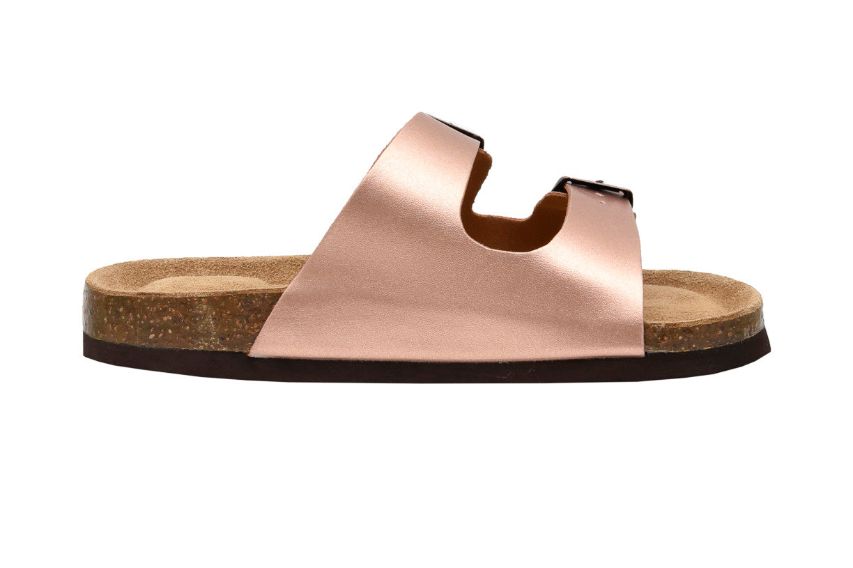 Lane Jr Cork Footbed Sandal Rose Gold