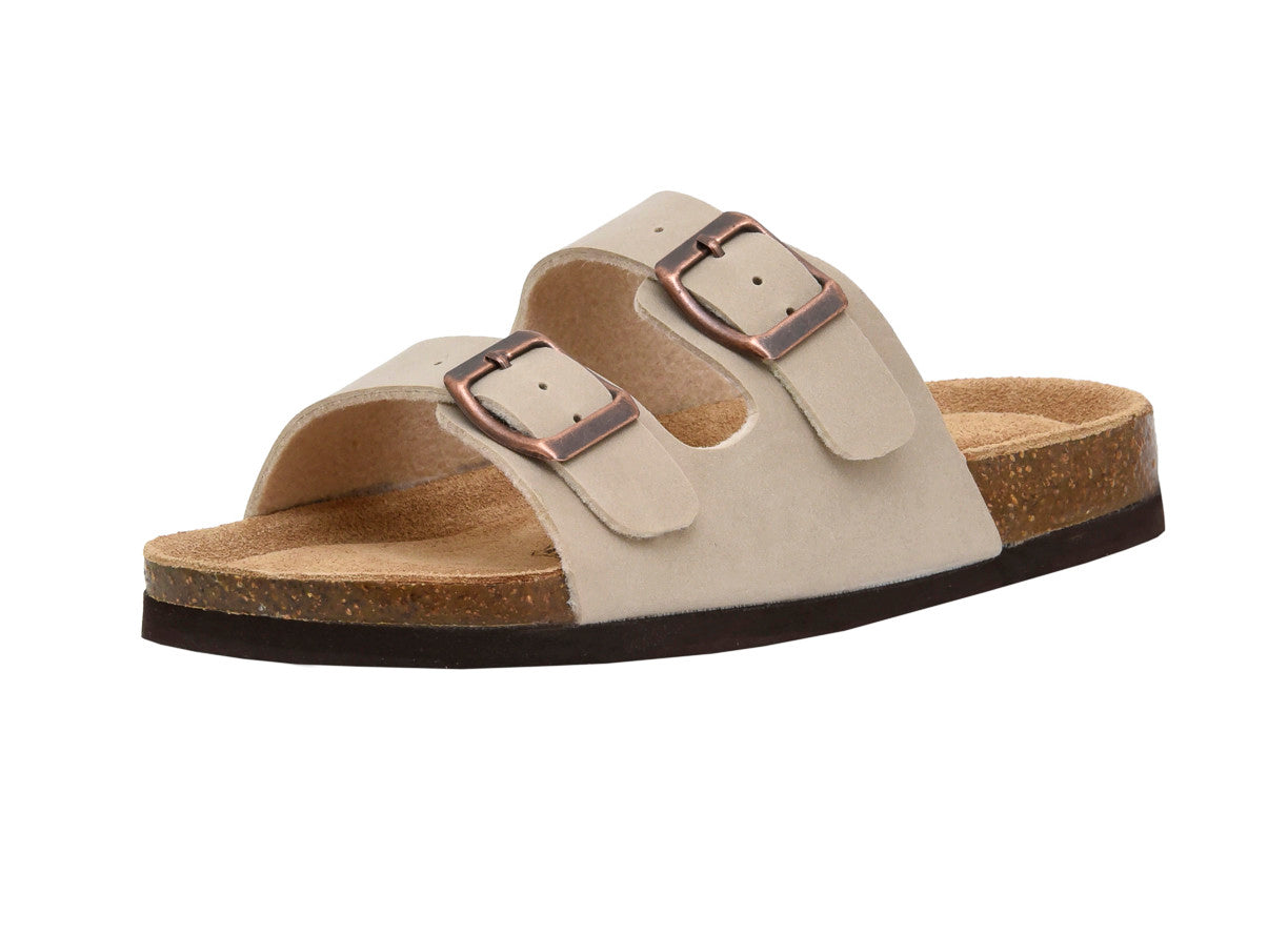 Lane Jr Cork Footbed Sandal Stone Nubuck