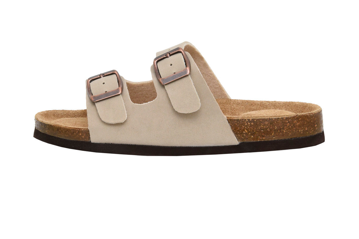 Lane Jr Cork Footbed Sandal Stone Nubuck