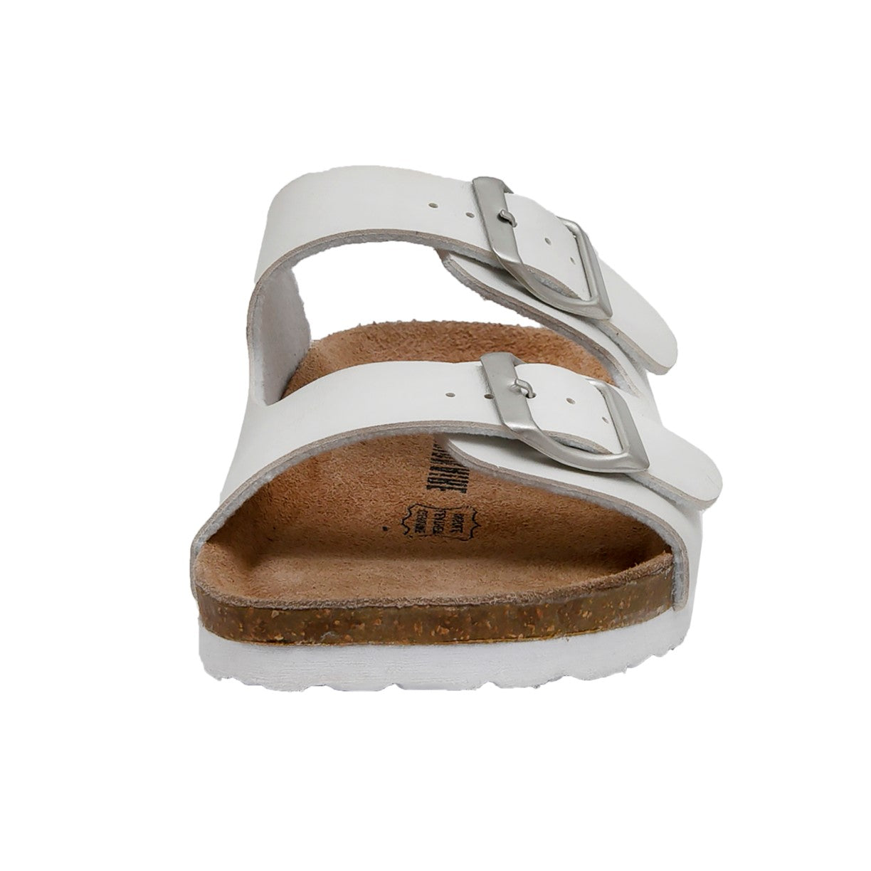 Lane Jr Cork Footbed Sandal White Matt