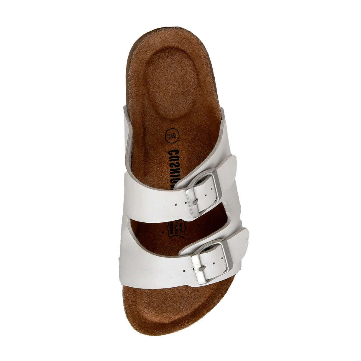 Lane Jr Cork Footbed Sandal White Matt