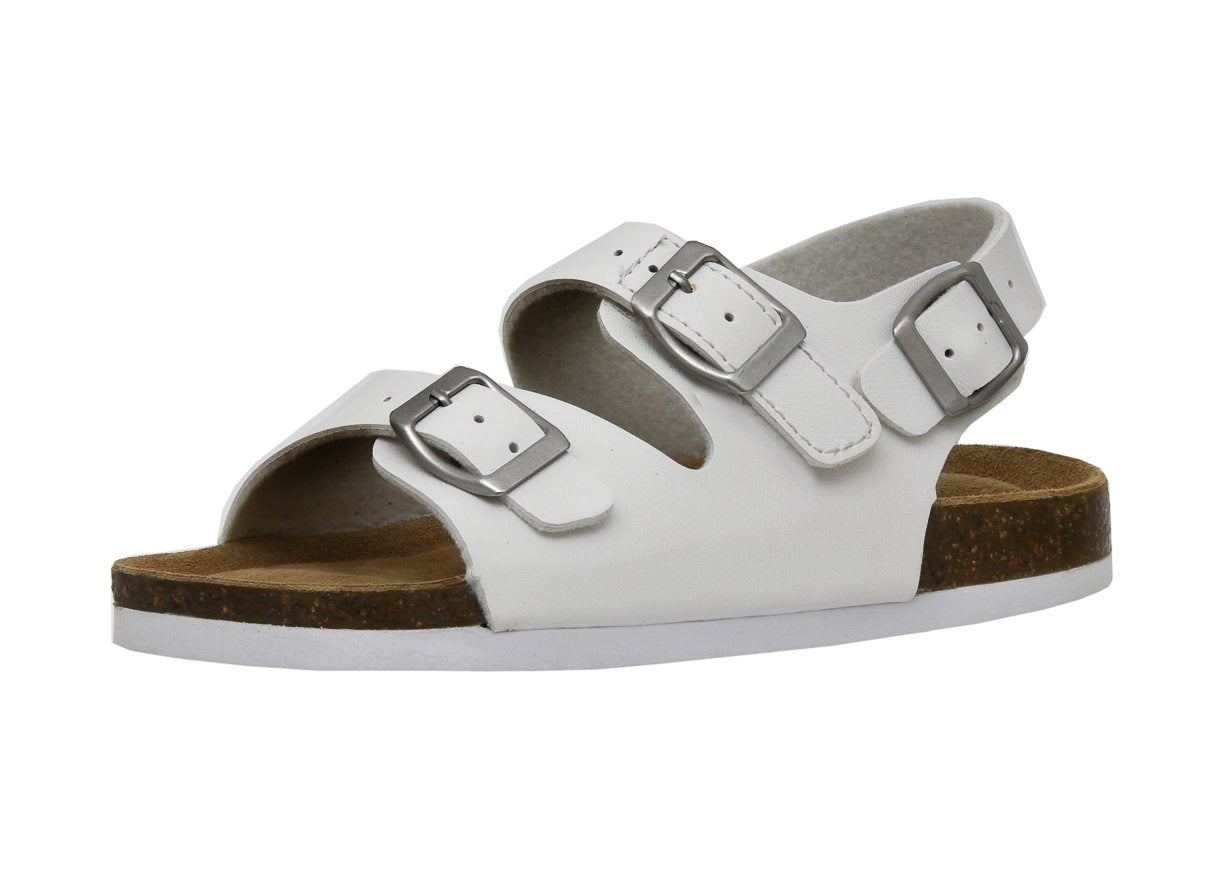 Liana Jr Cork Footbed Sandal White Matt