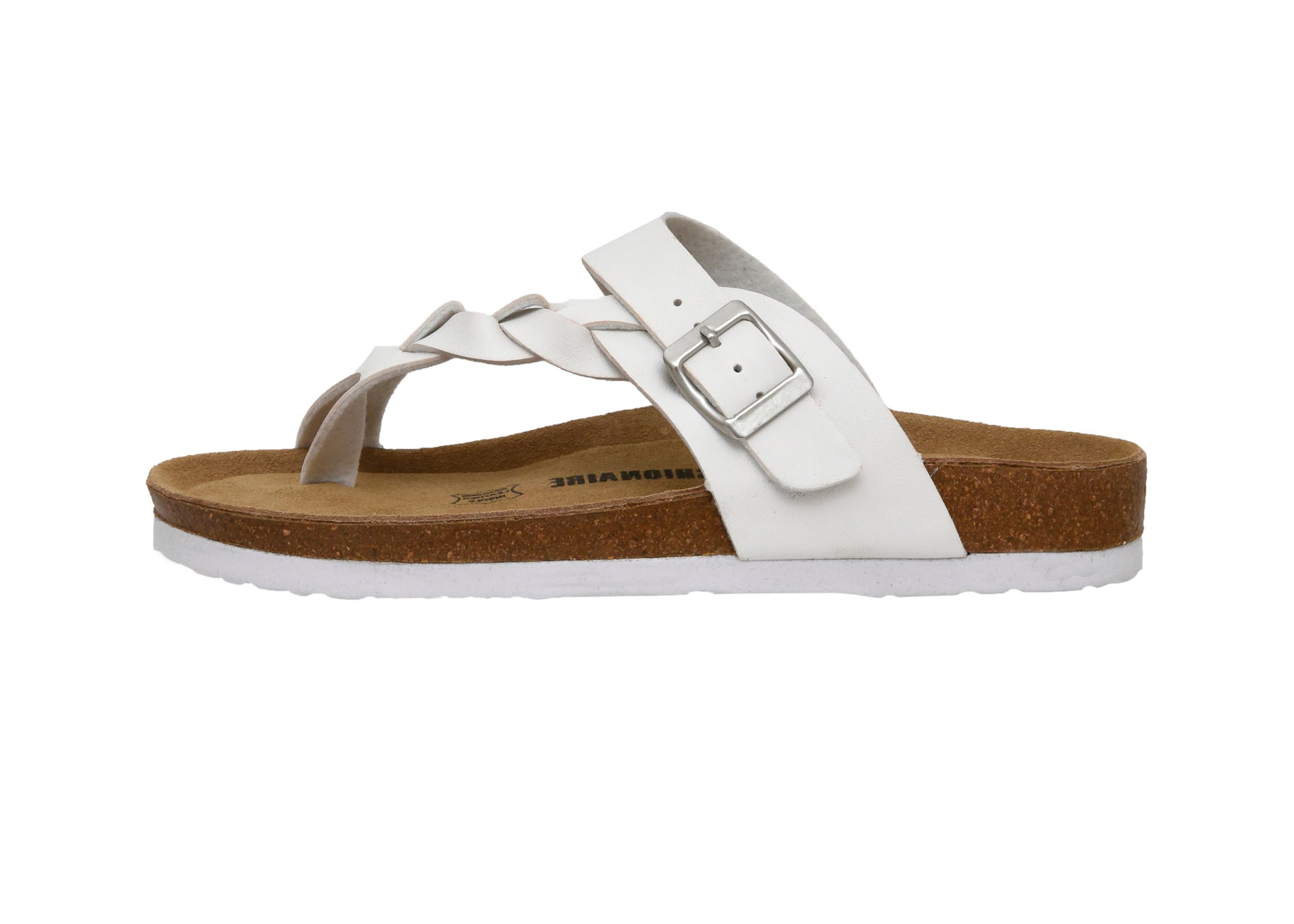 Libby Cork Footbed Thong Sandal White