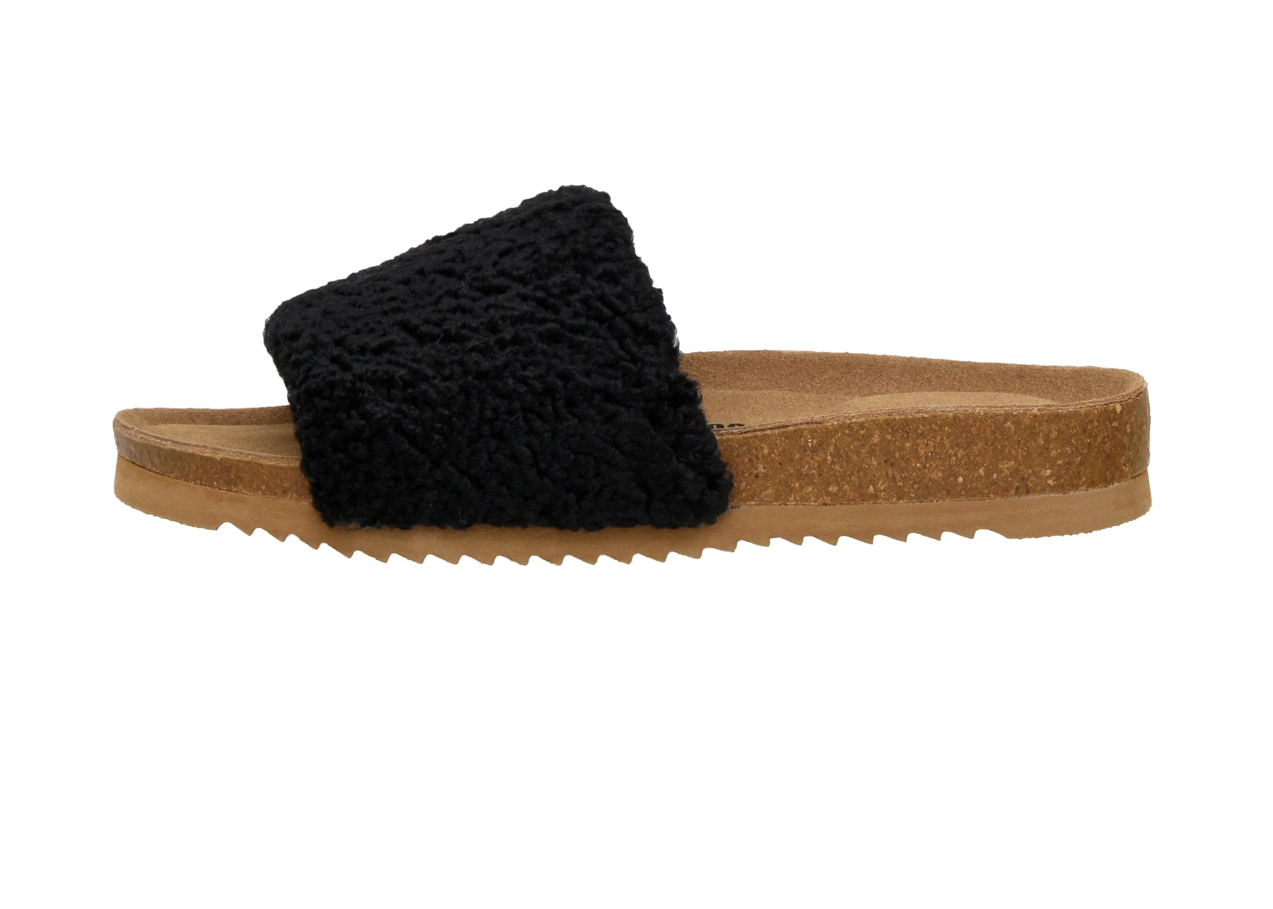 Lonie One Band Cork Footbed Sandal Black