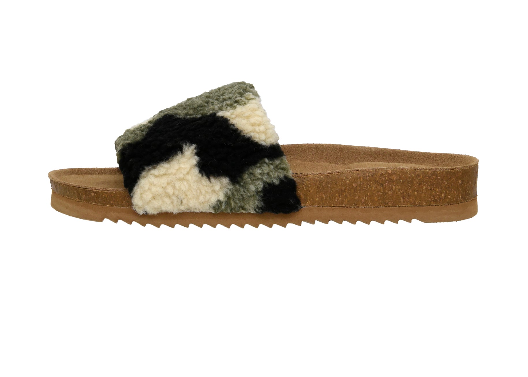 Lonie One Band Cork Footbed Sandal Camo