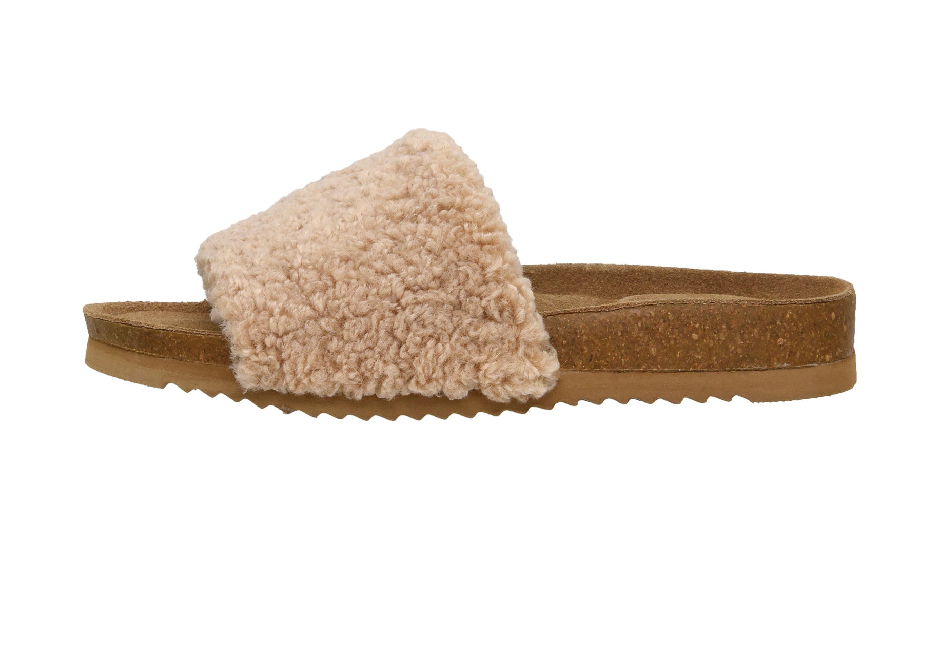 Lonie One Band Cork Footbed Sandal Cream