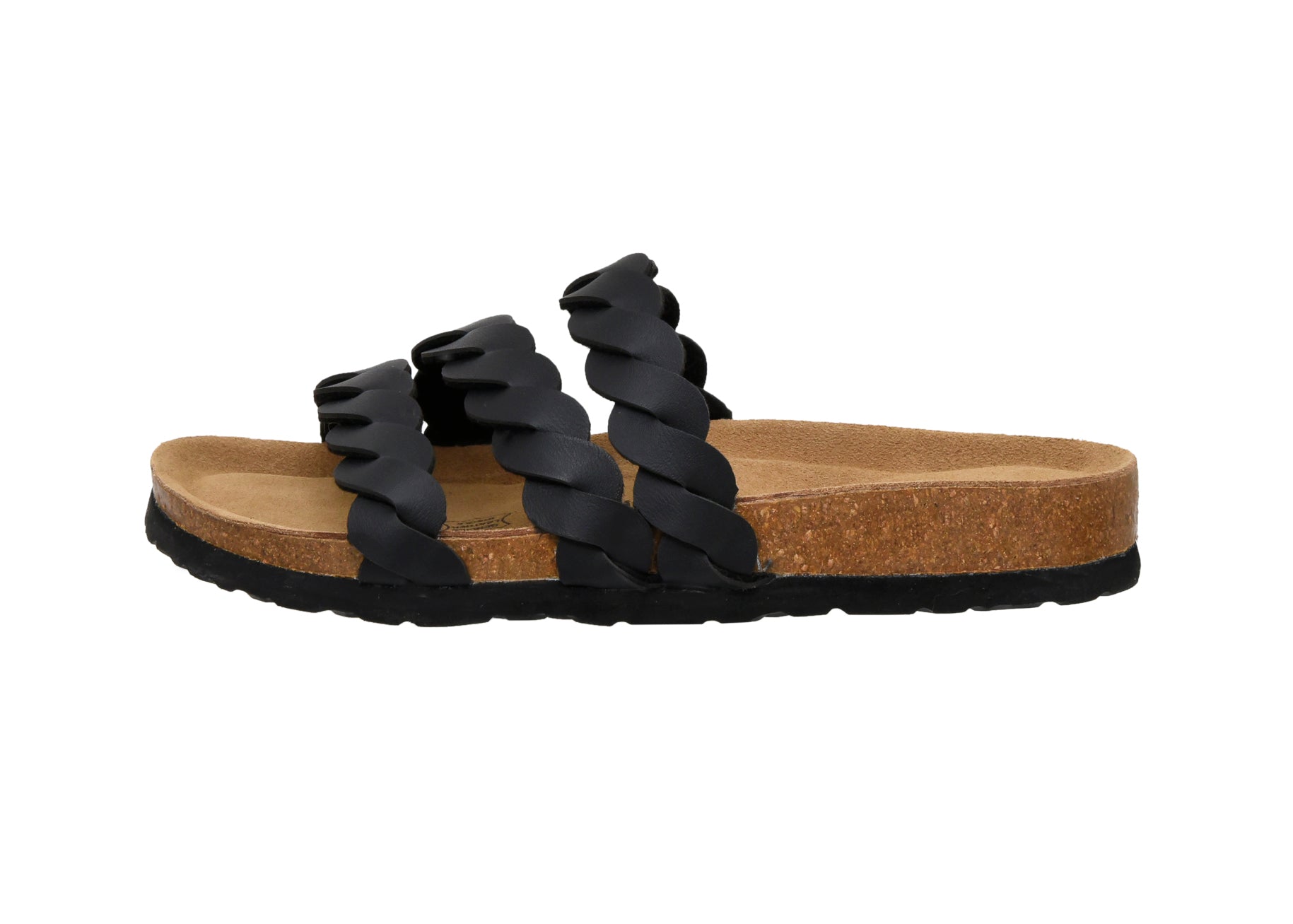 Lucy Cork Footbed Sandal Black