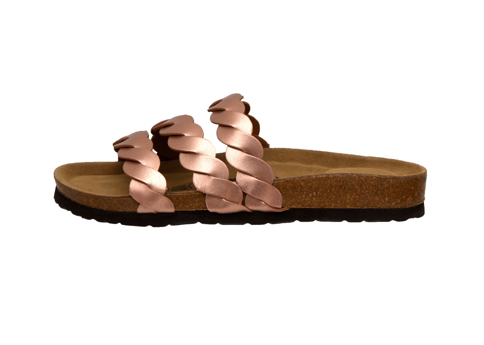 Lucy Cork Footbed Sandal Rose Gold