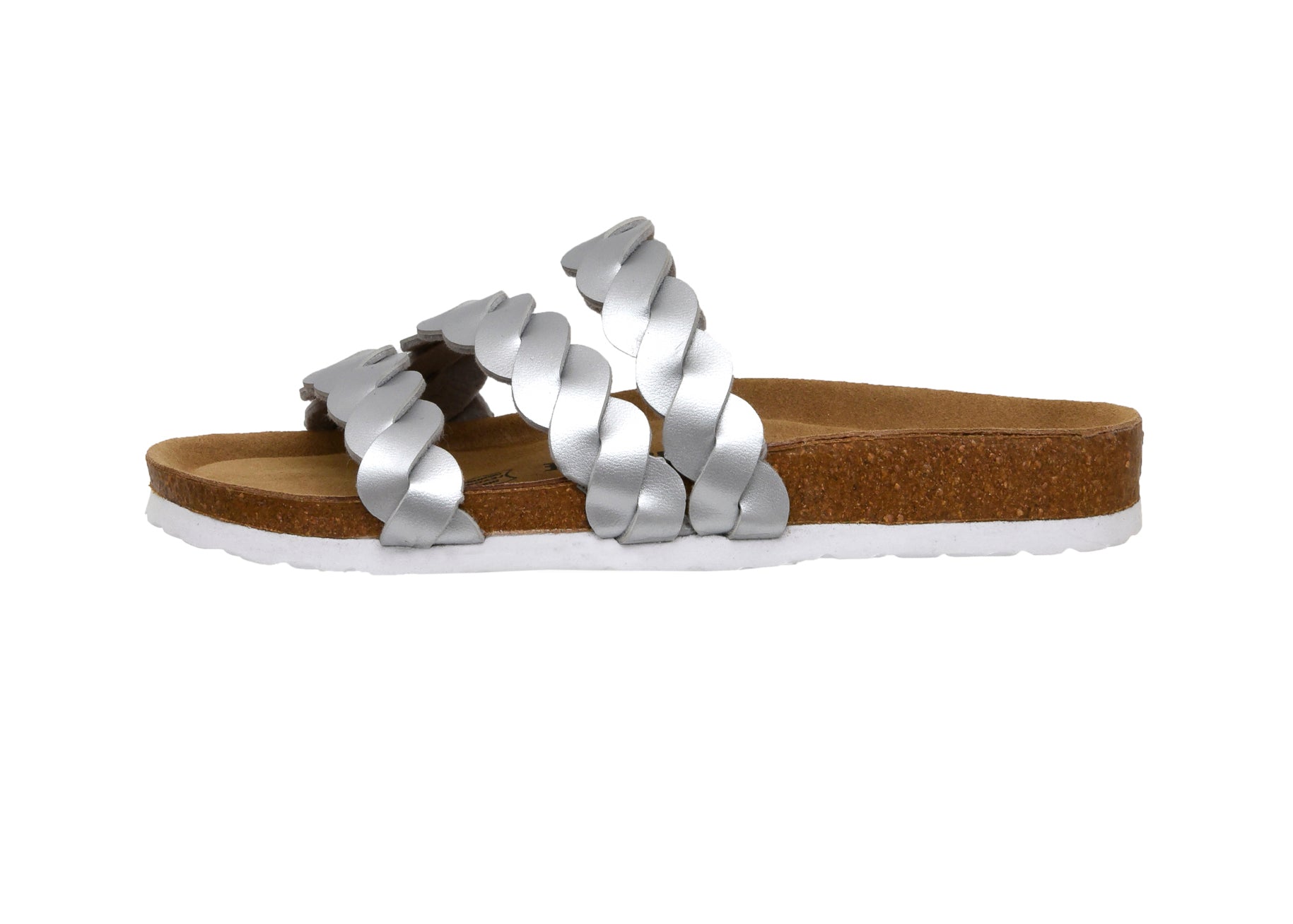 Lucy Cork Footbed Sandal Silver