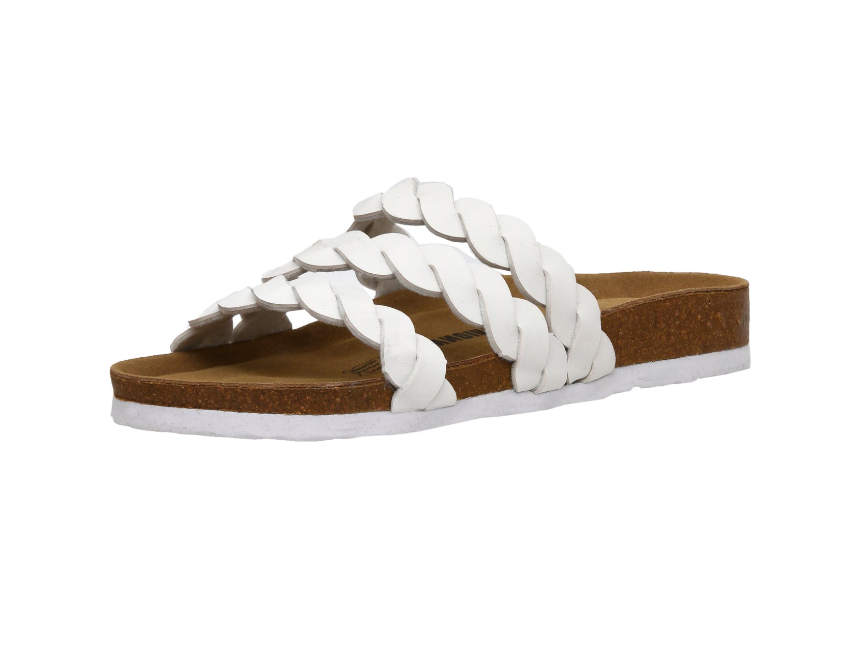 Lucy Cork Footbed Sandal White