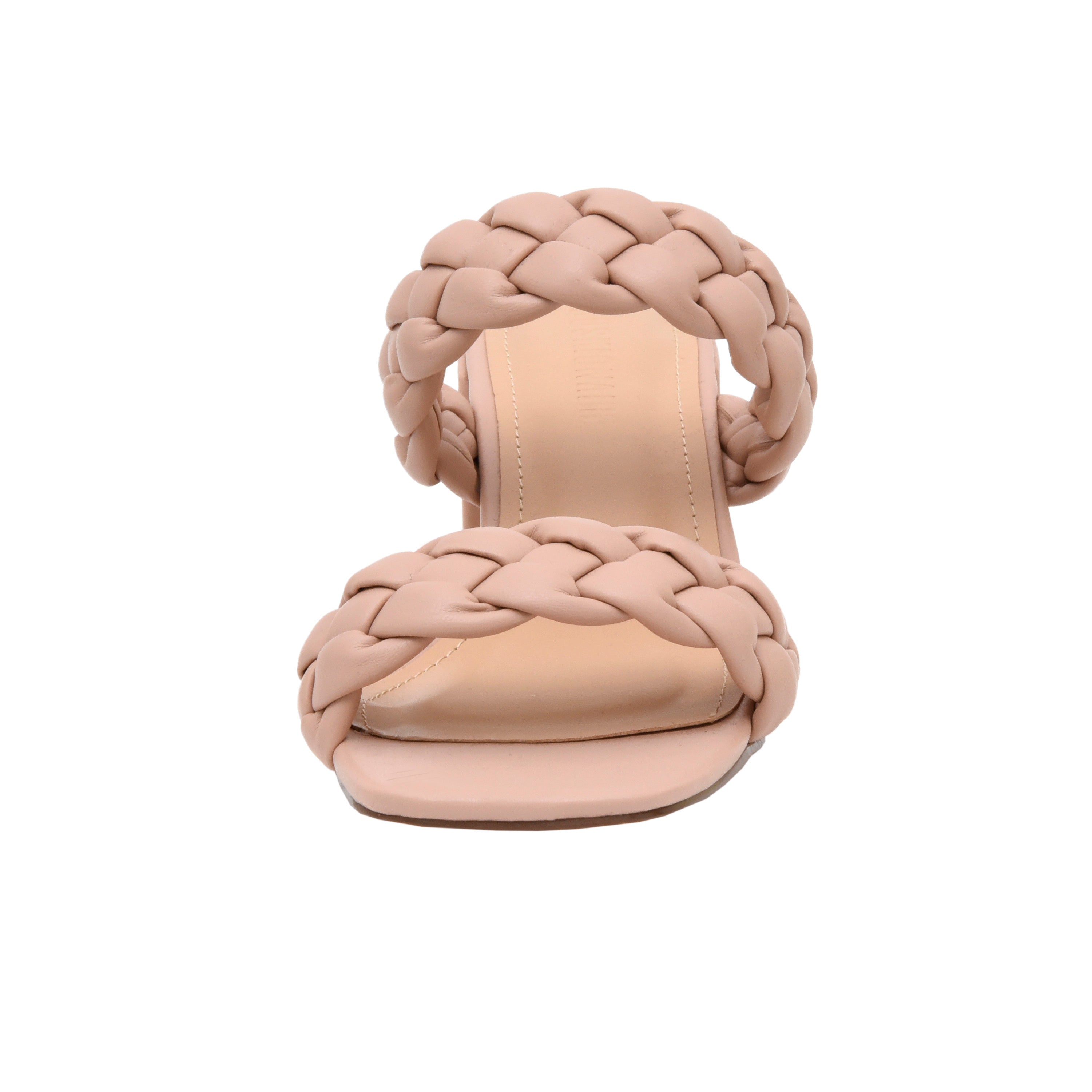 Onyx Braided Heel Sandal Nude
