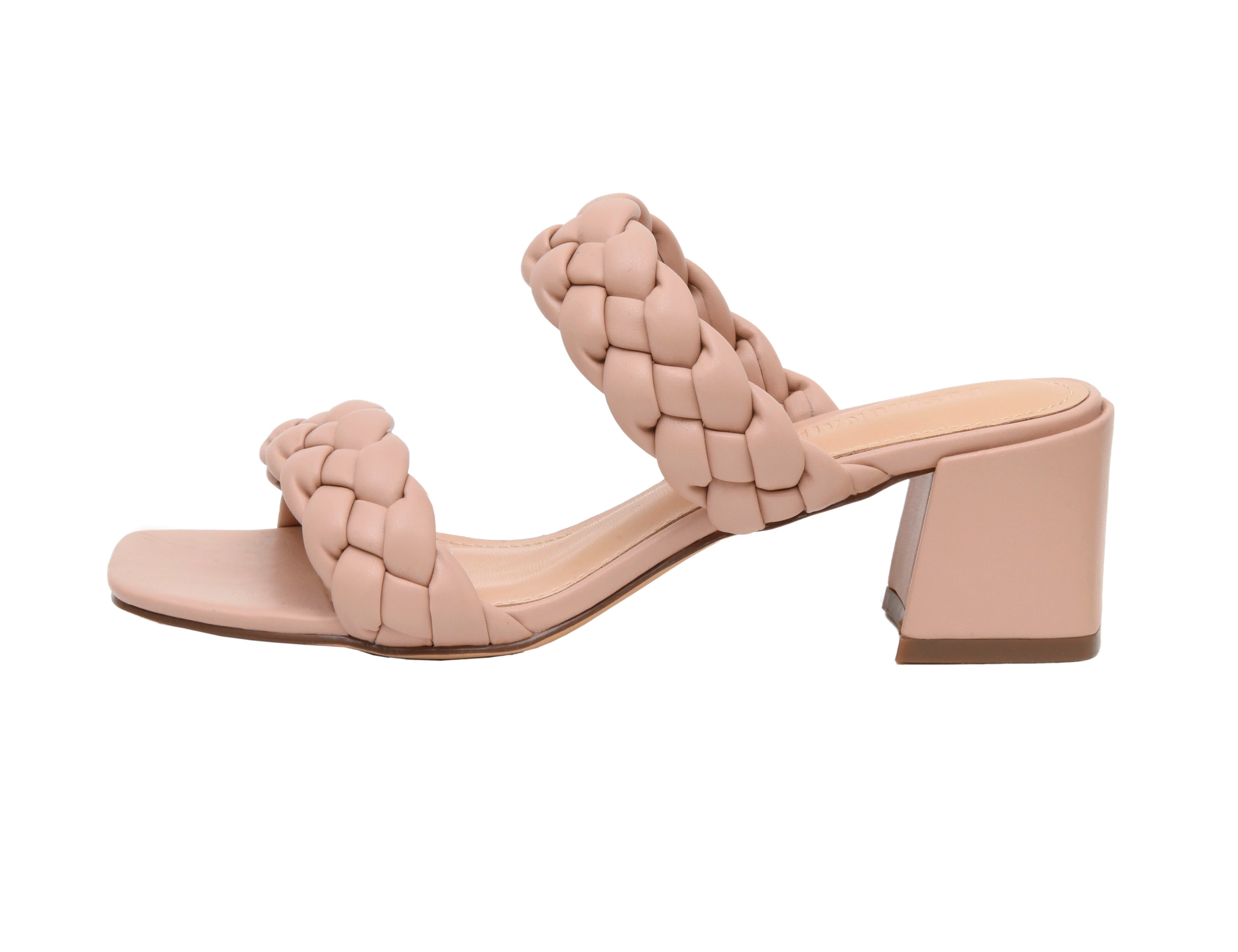 Onyx Braided Heel Sandal Nude