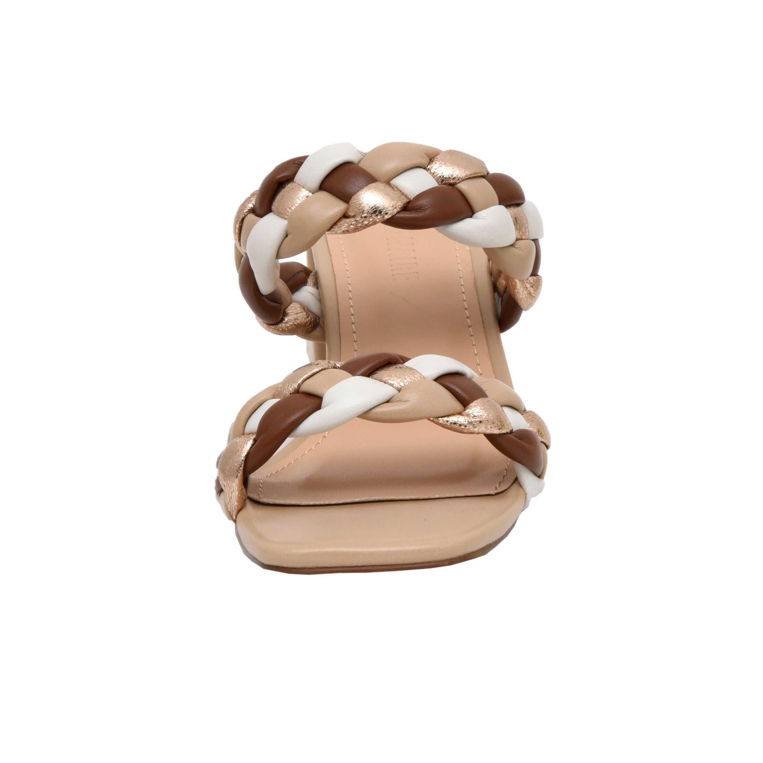 Onyx Braided Heel Sandal Tan Multi