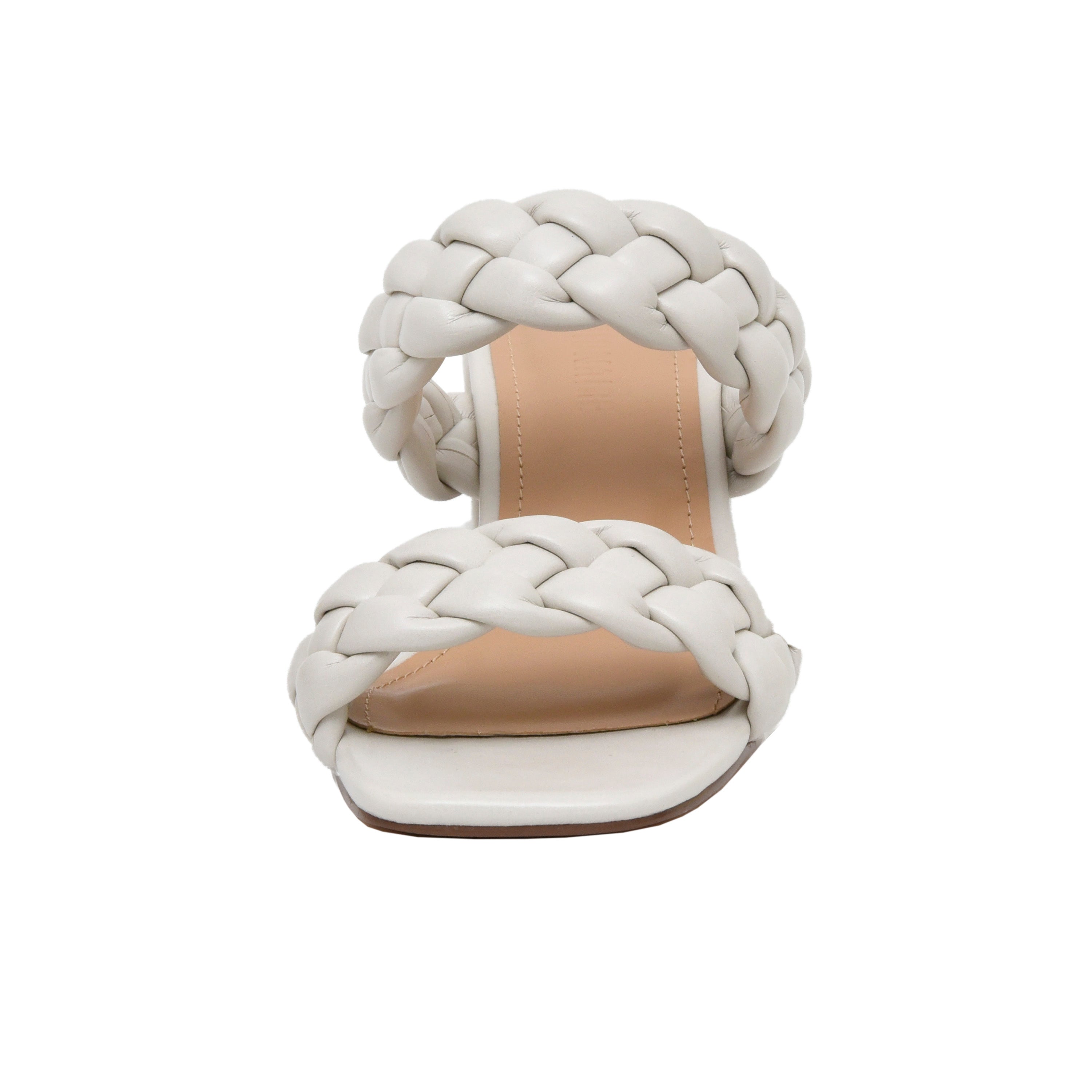 Onyx Braided Heel Sandal Ivory