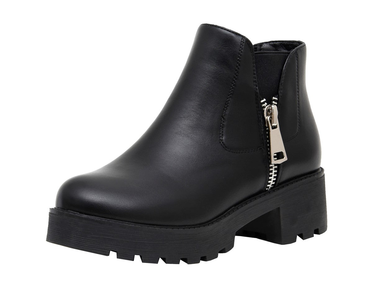 Portia Lug Bootie Black