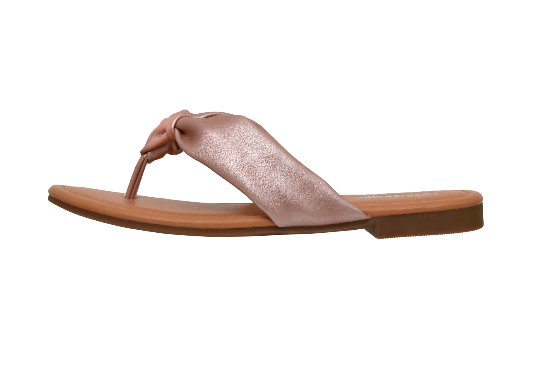 Quaid Knotted Thong Sandal Rose Gold