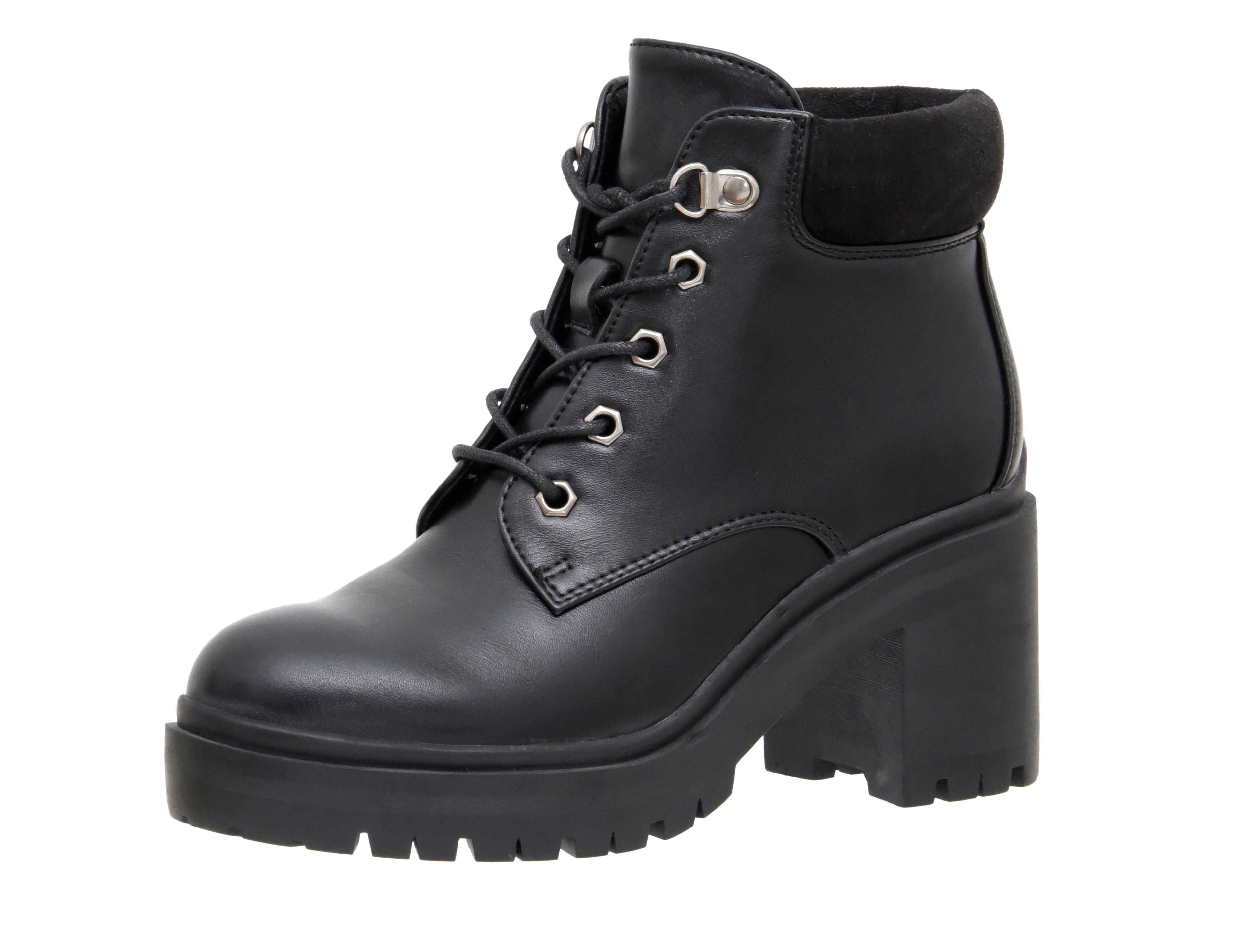 Remy Rugged Lace up Boot Black