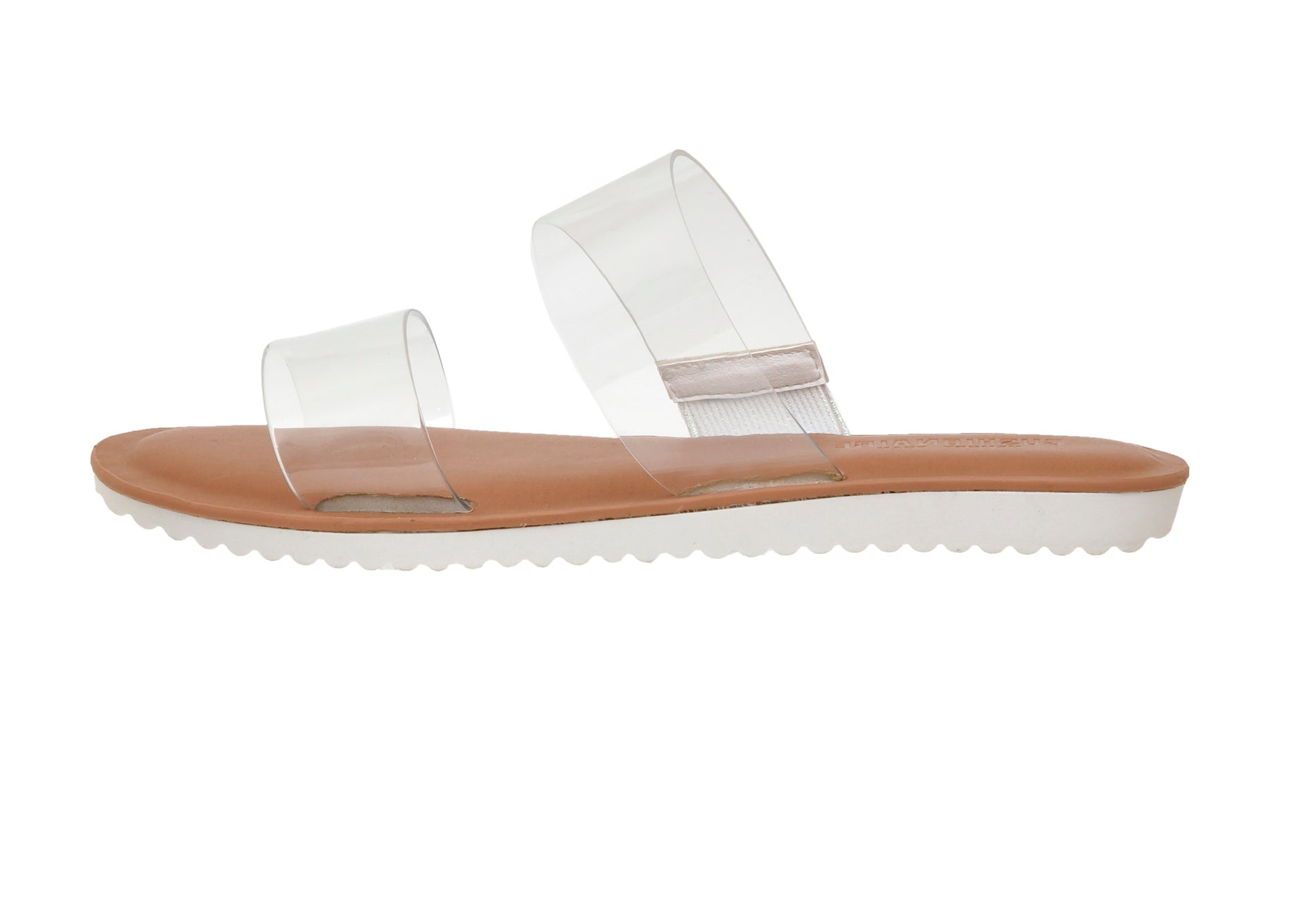 Vera Two Band Slide Sandal Clear