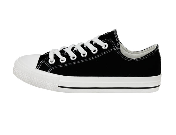 CUSHIONAIRE Women's Vance High Top Canvas Sneakers – Memory Foam, Side Zipper, Platform (Black/White) - View #2