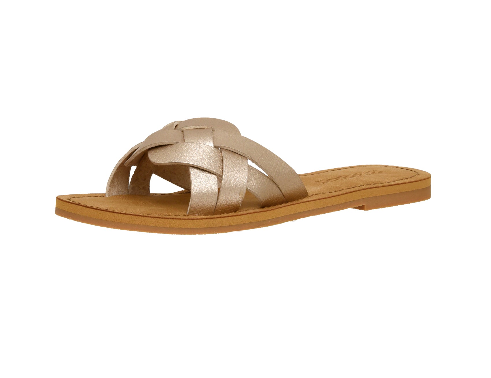 Winnie Woven One Band Sandal Gold