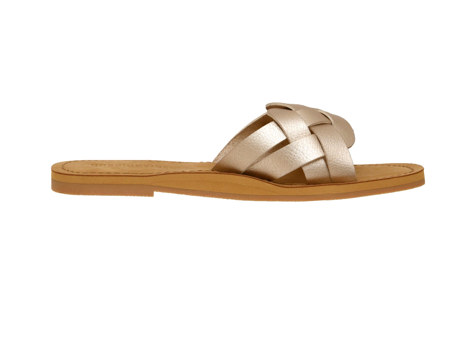 Winnie Woven One Band Sandal Gold