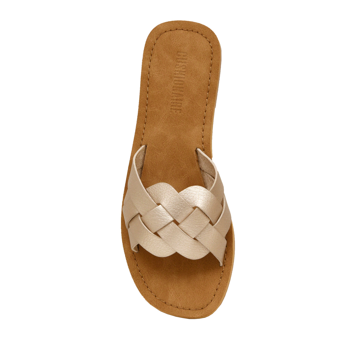 Winnie Woven One Band Sandal Gold