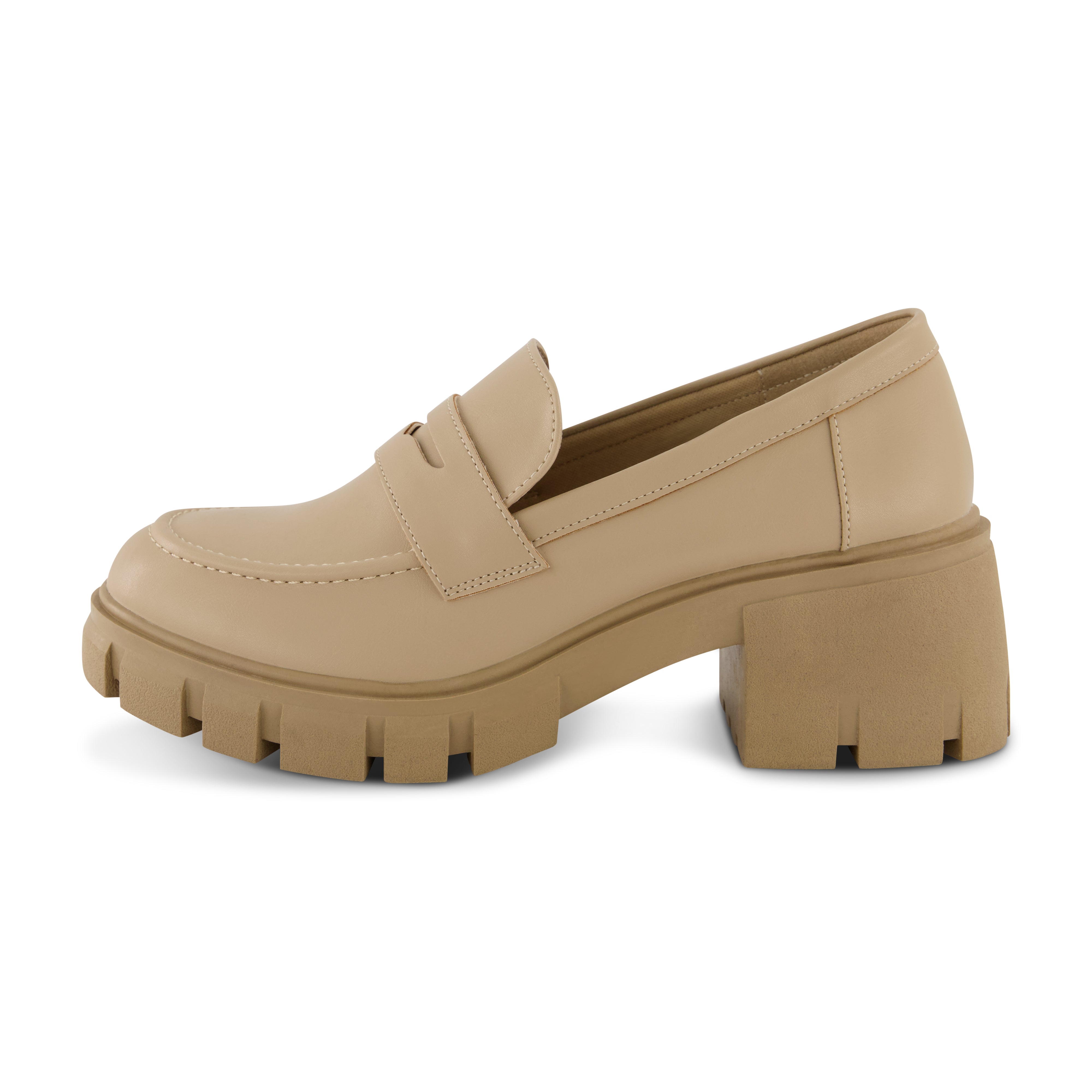 Pierce Platform Lug Sole Loafer Wheat