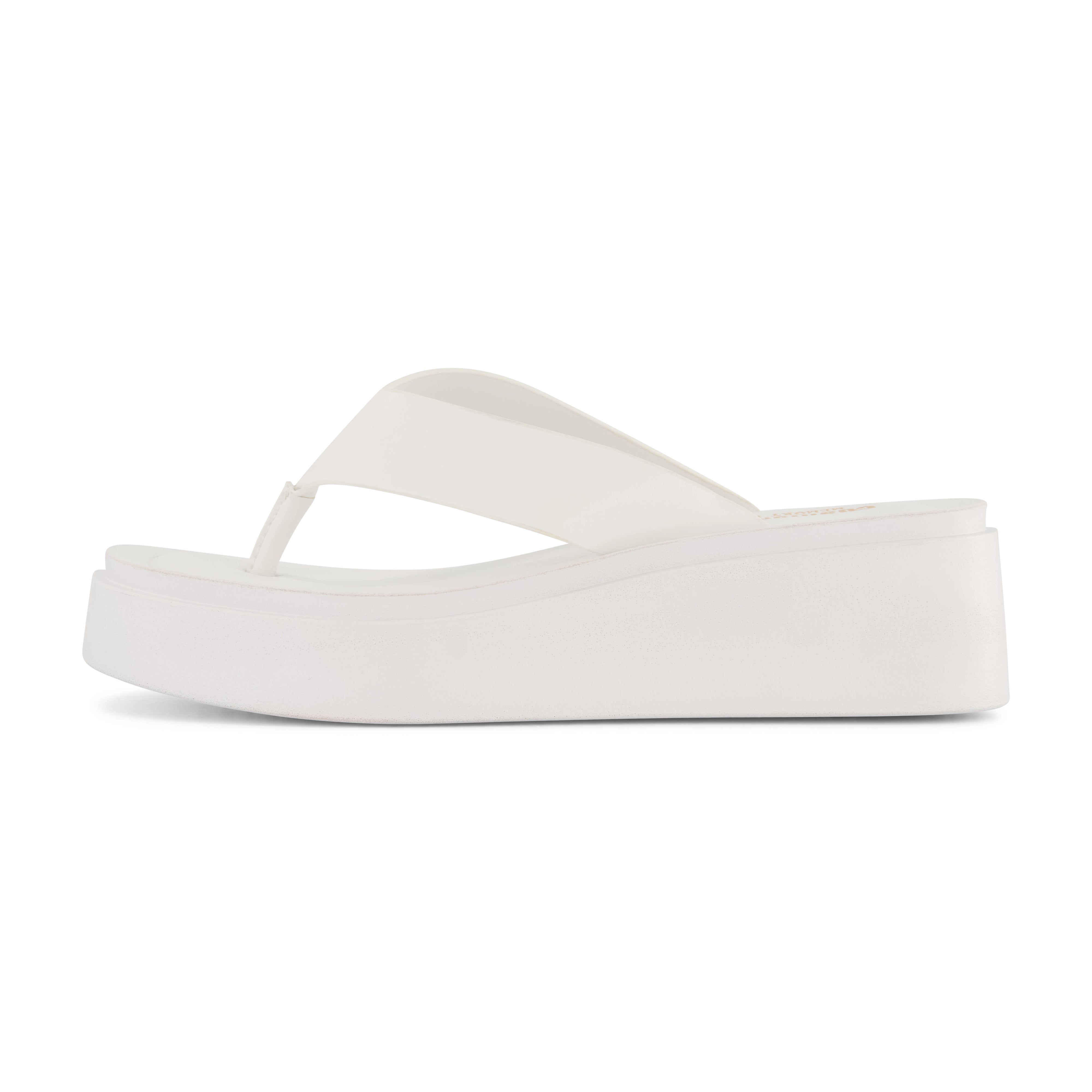 Pippin Platform Thong Sandal White