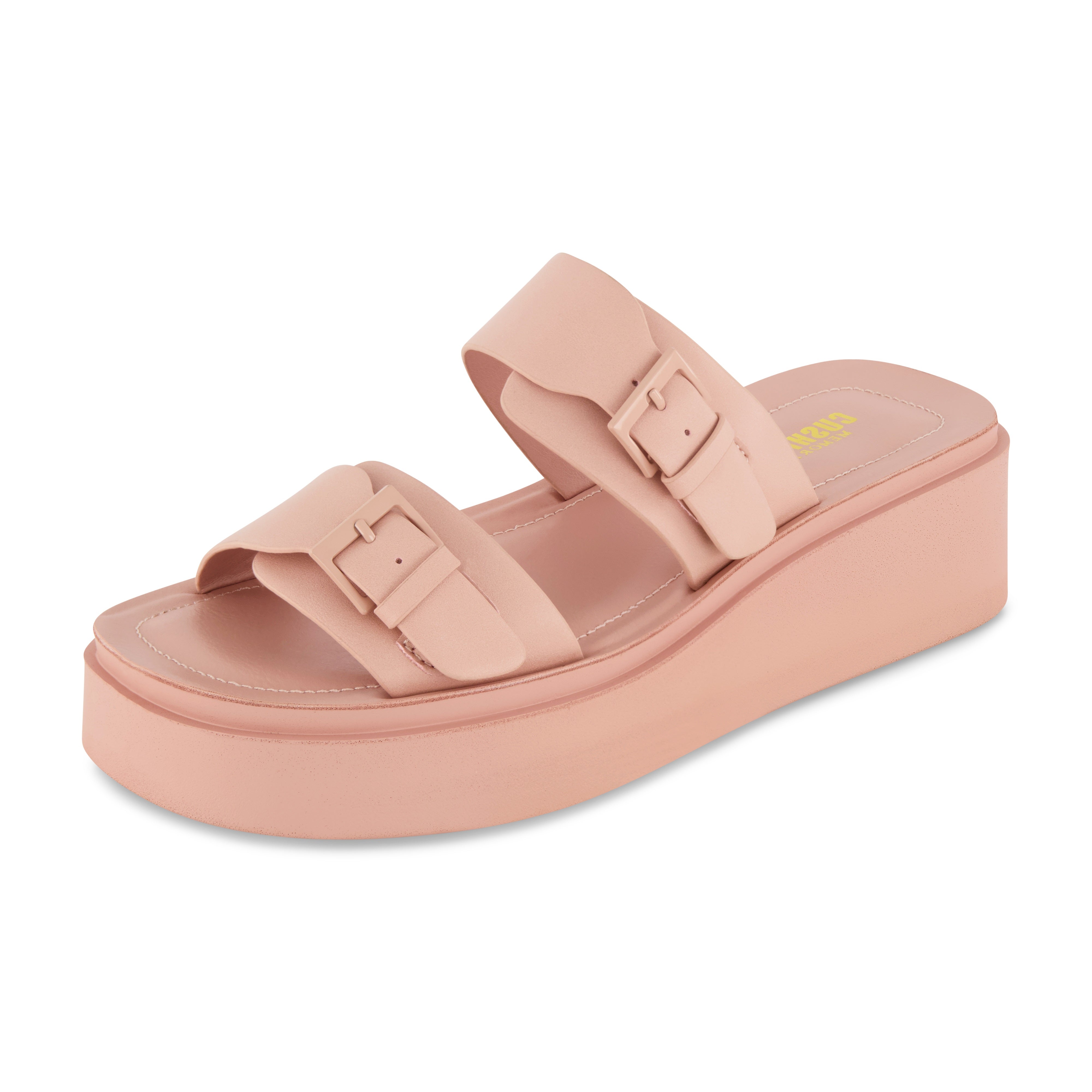 Planet Two Band Platform Sandal Pink