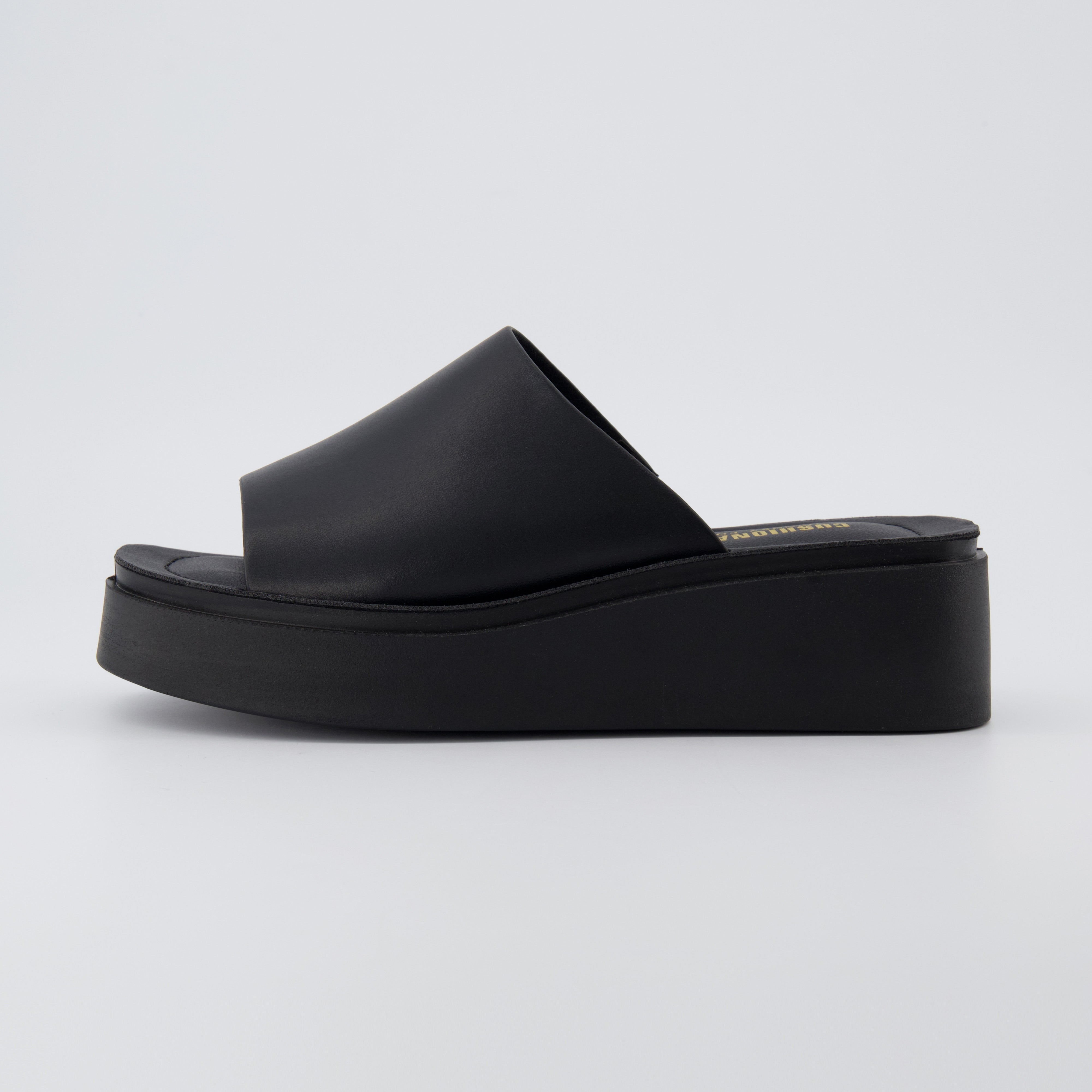 Play One Band Platform Sandals Black