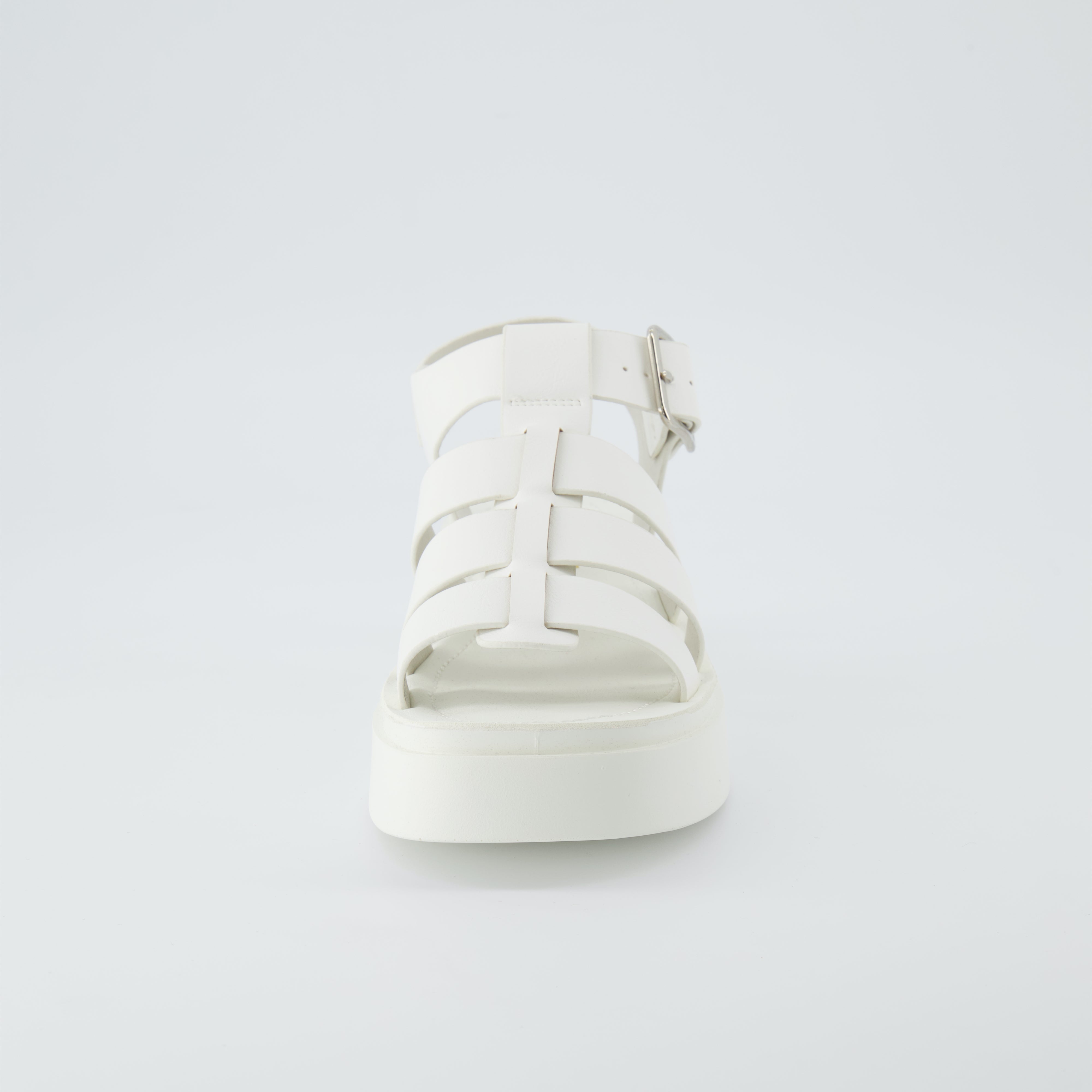 Poppy Fisherman Platform Sandals White