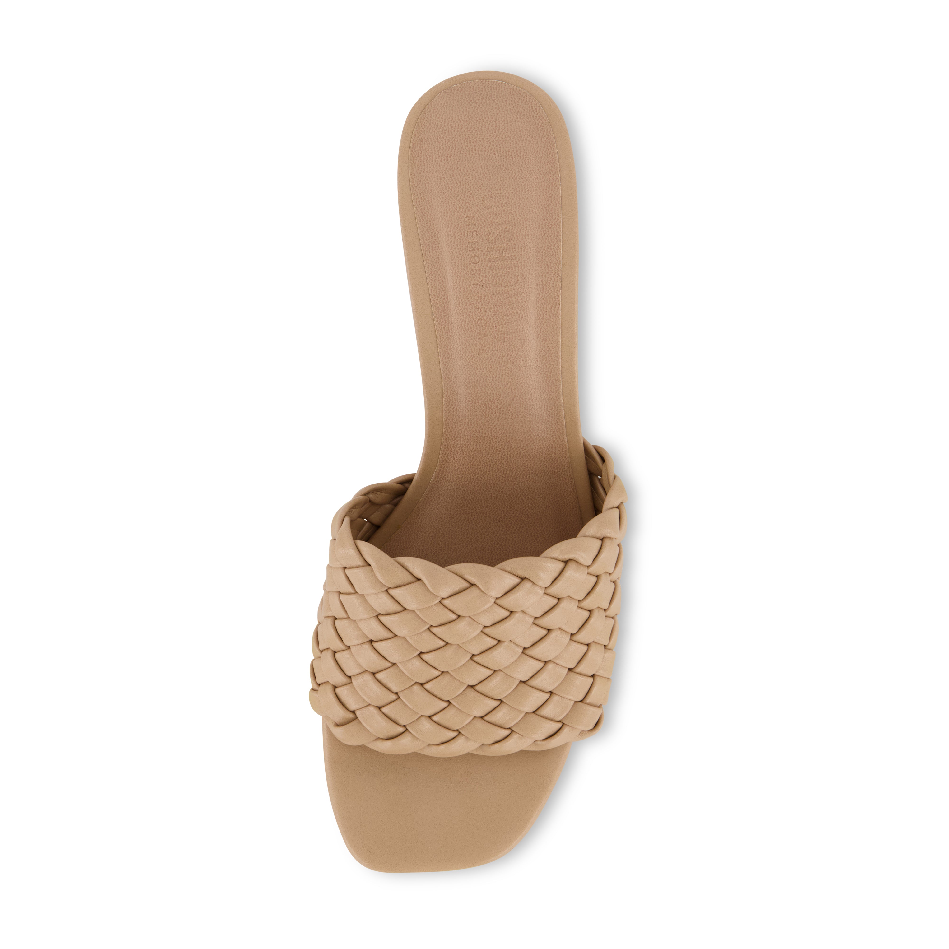 Tasha Woven Block Heel Sandal Beige