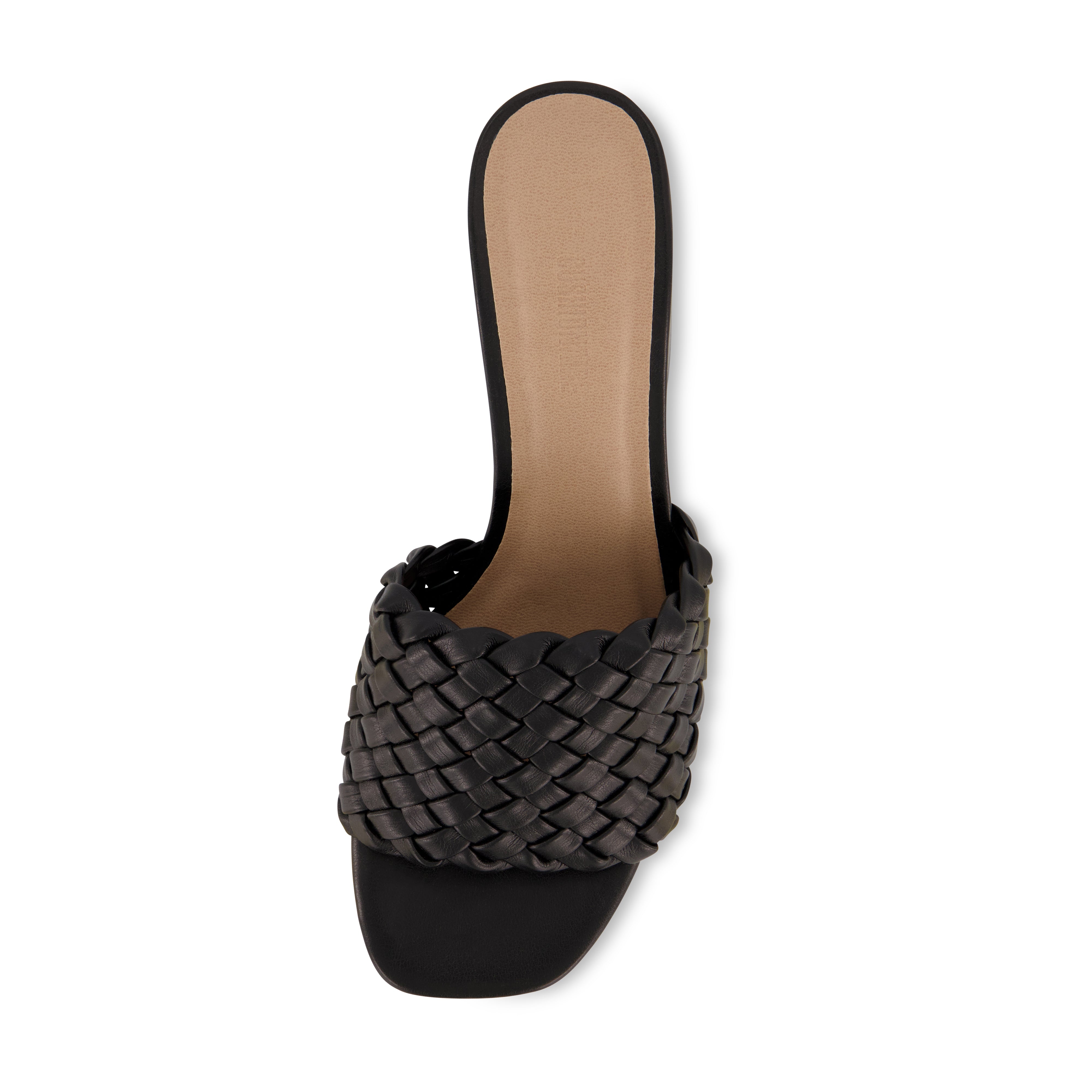 Tasha Woven Block Heel Sandal Black