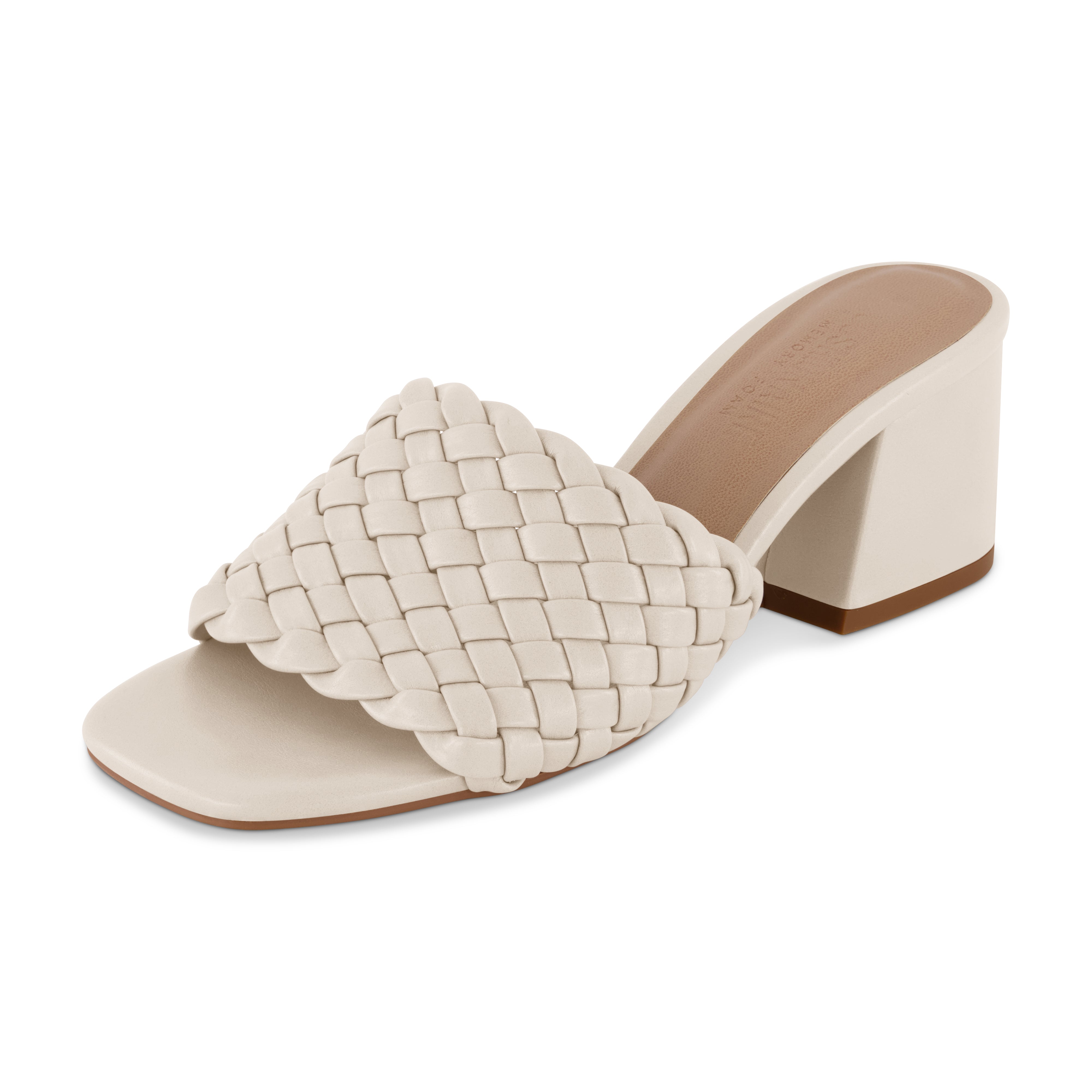 Tasha Woven Block Heel Sandal Ivory