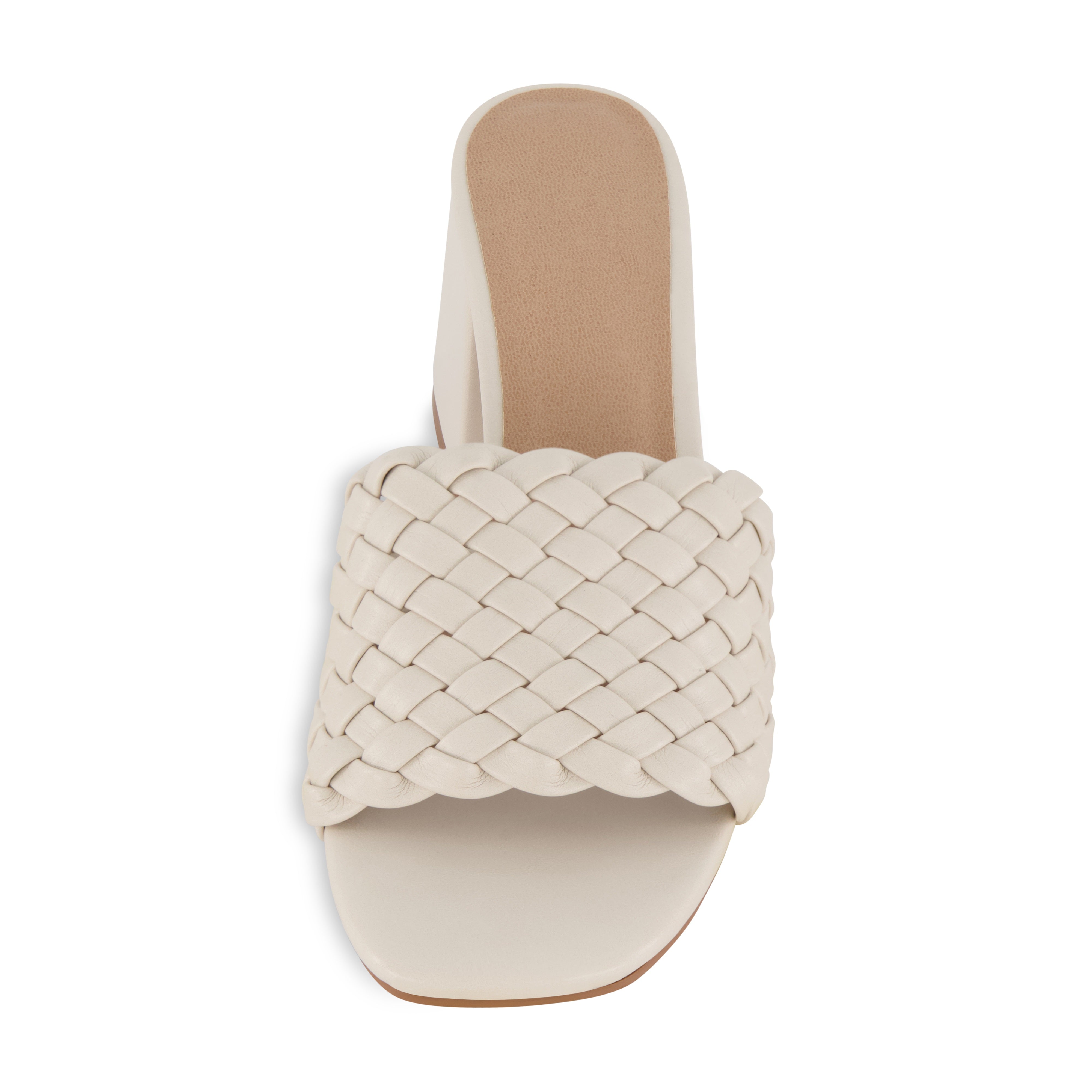 Tasha Woven Block Heel Sandal Ivory