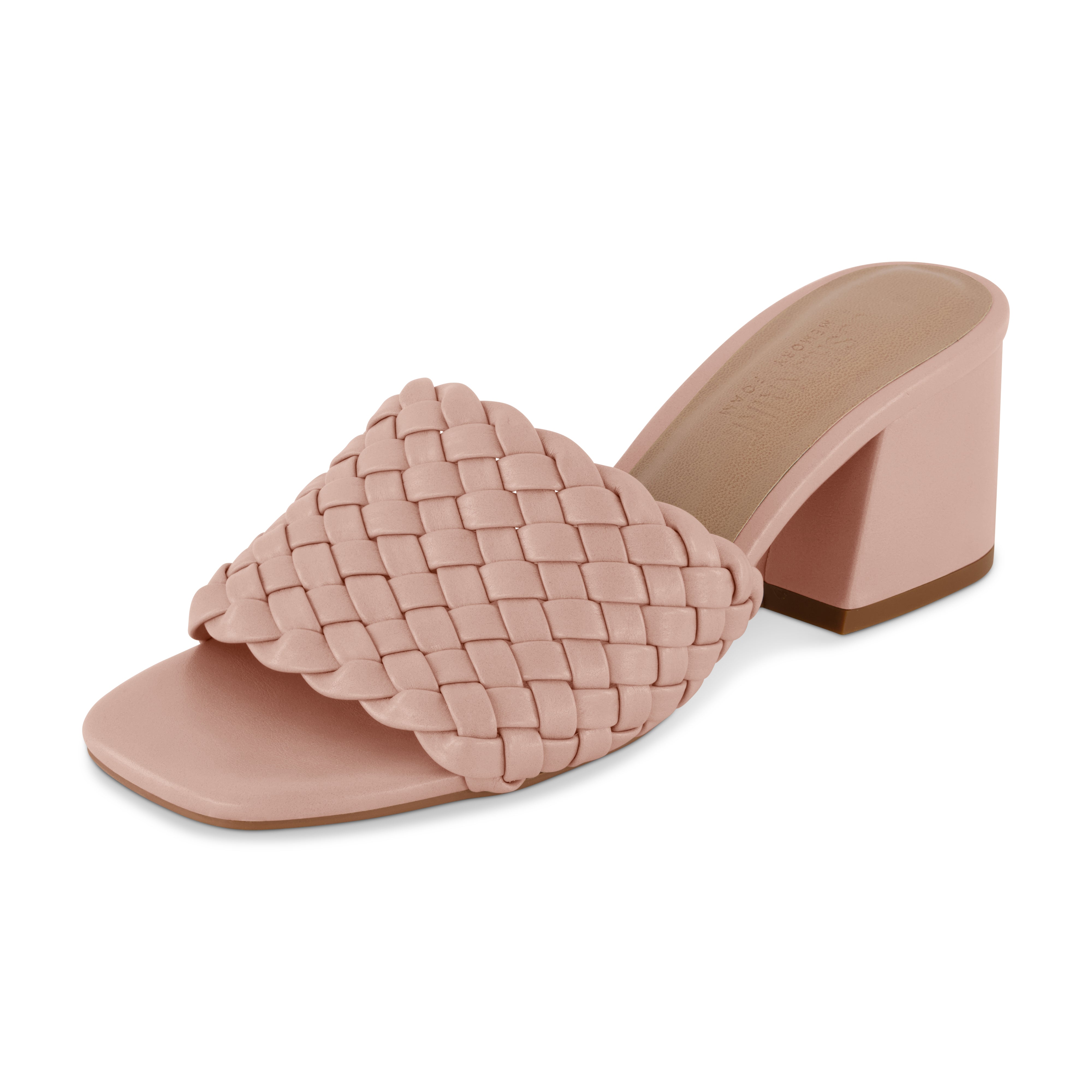 Tasha Woven Block Heel Sandal Pale Blush