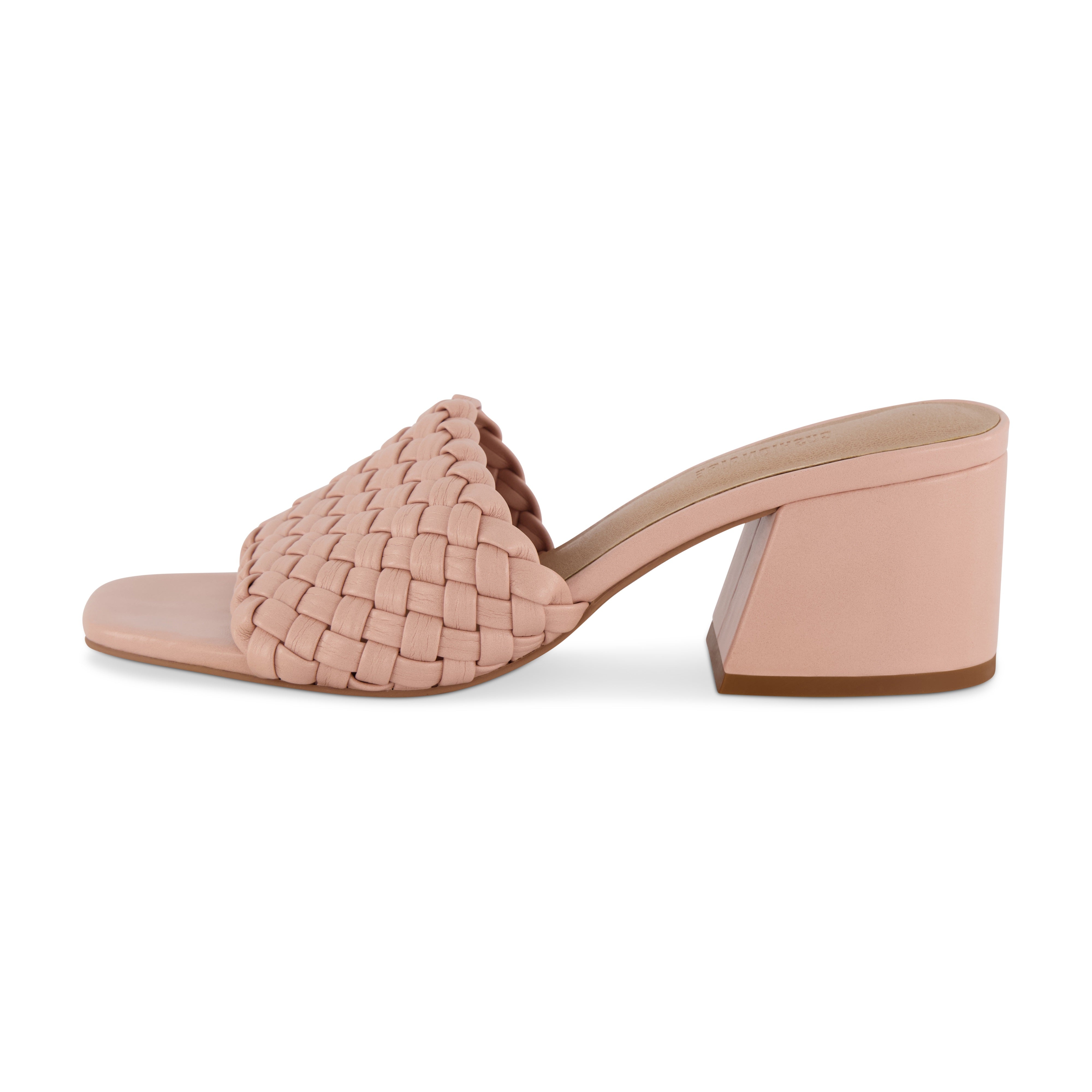 Tasha Woven Block Heel Sandal Pale Blush