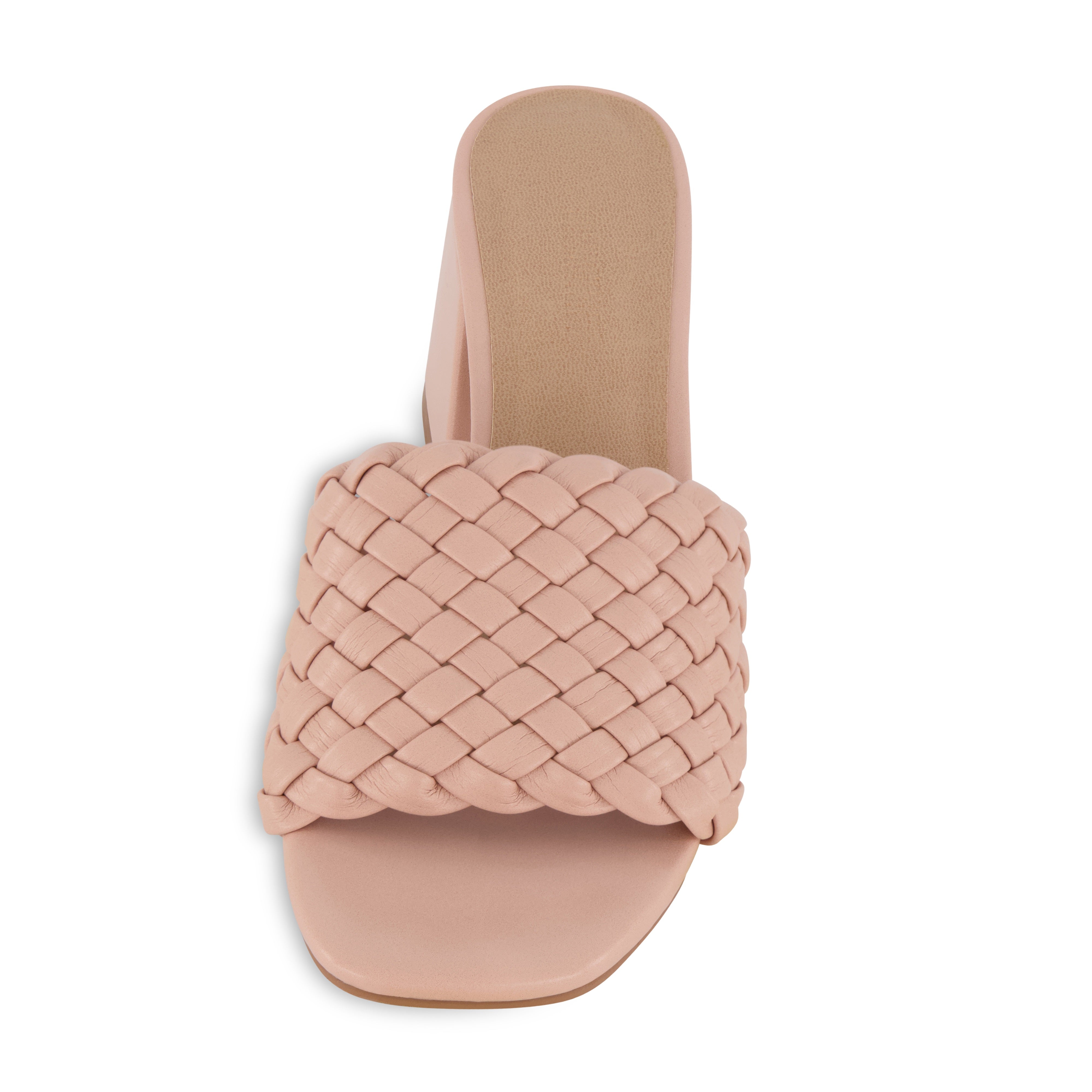 Tasha Woven Block Heel Sandal Pale Blush